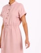 Organic Linen Claudine Collar Drawstring Dress