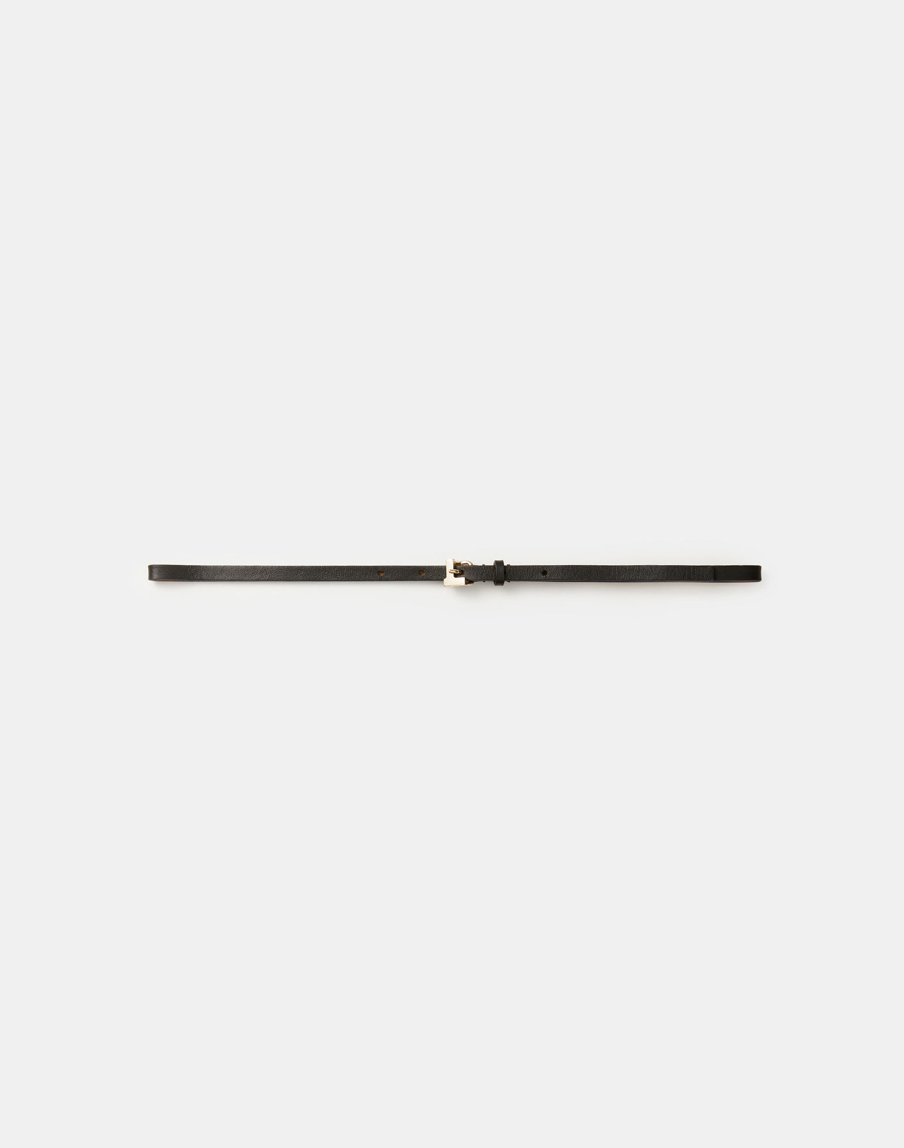 Nappa Leather L Beam Skinny Belt