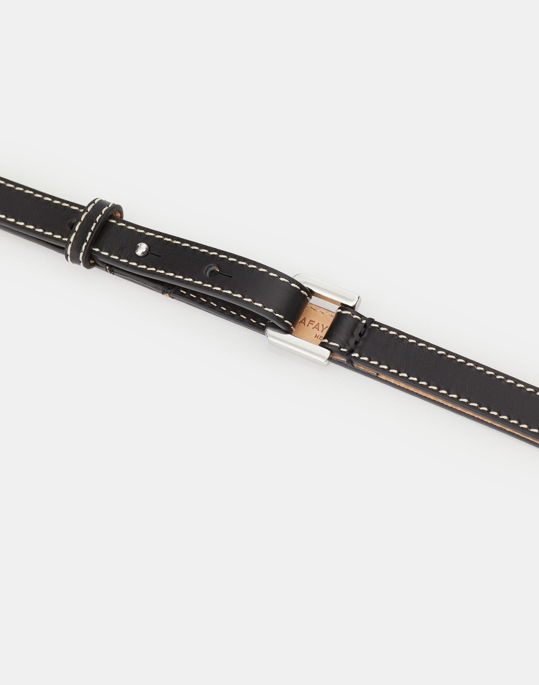Italian Vachetta Leather Skinny Belt