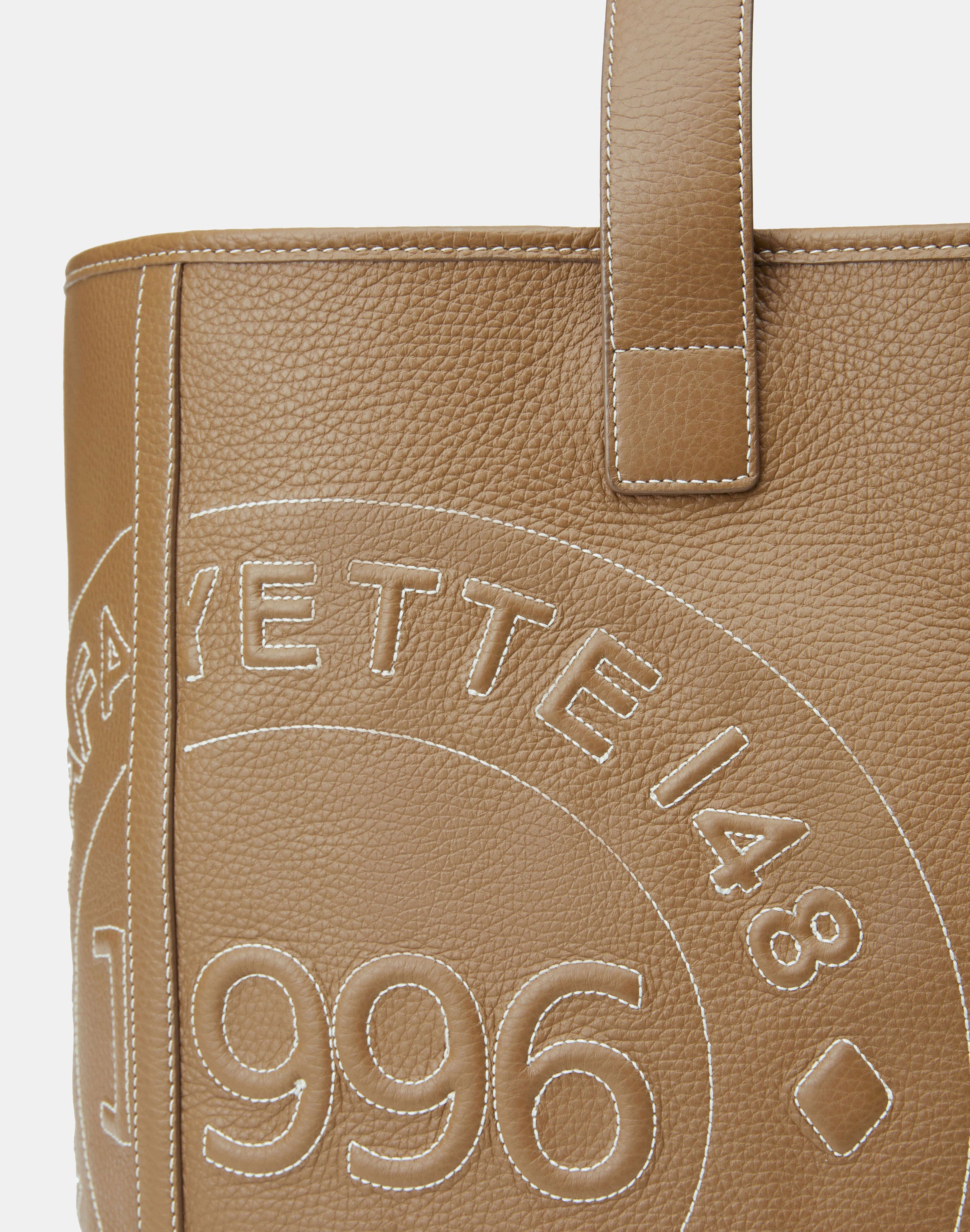 Grained Calfskin Leather Postmark L Tote