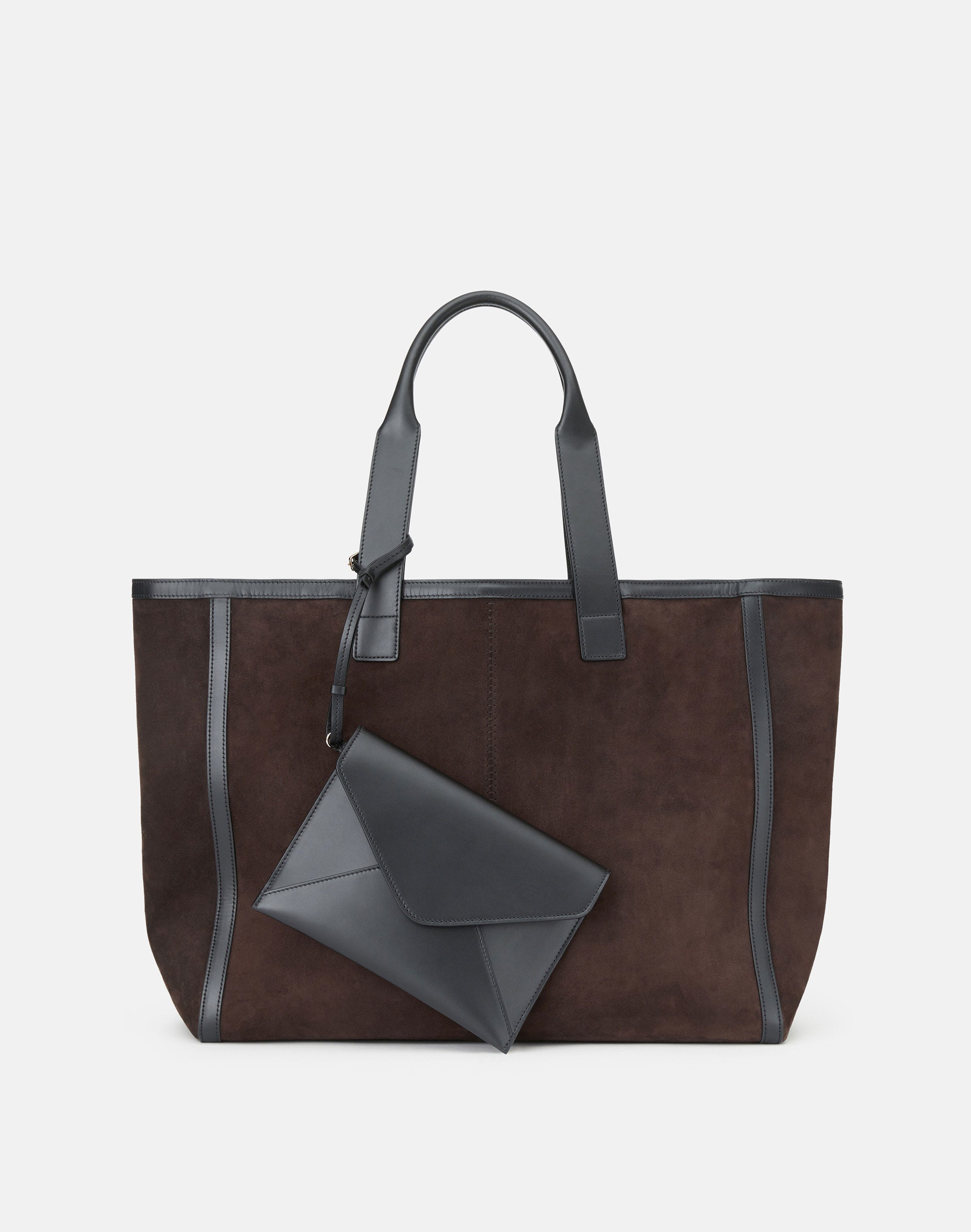 Suede & Leather L Tote