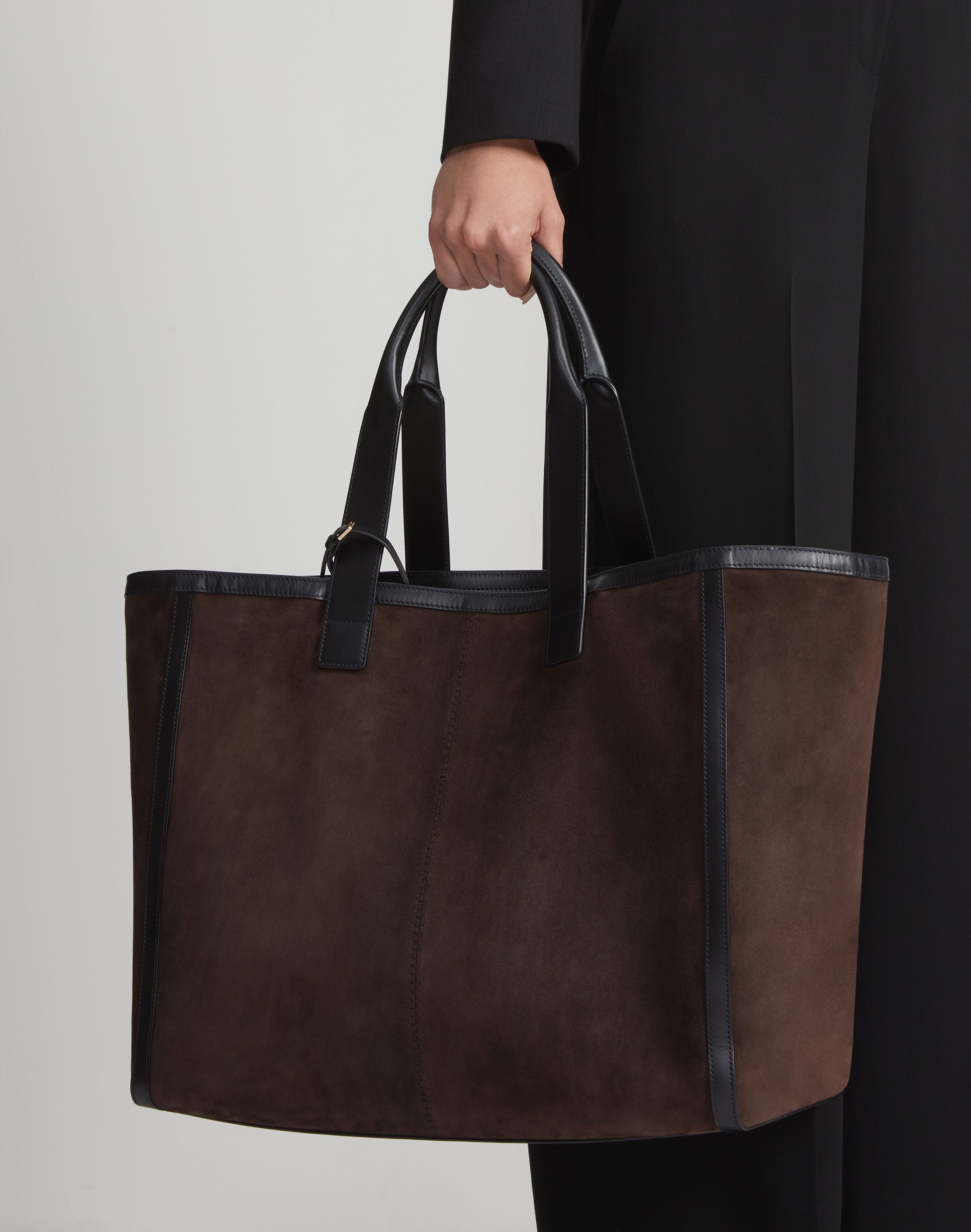 Suede & Leather L Tote
