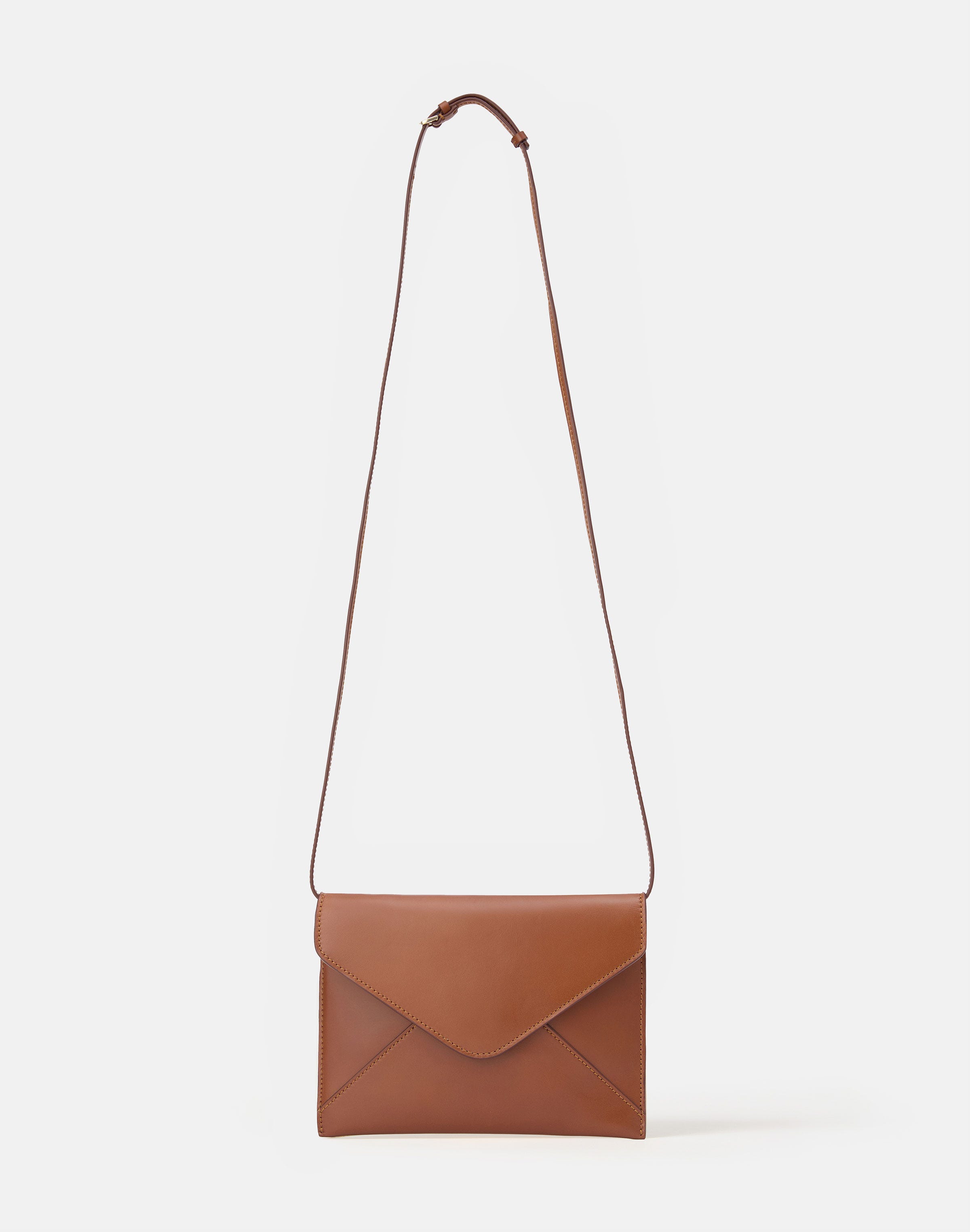 Vachetta Leather Envelope Clutch