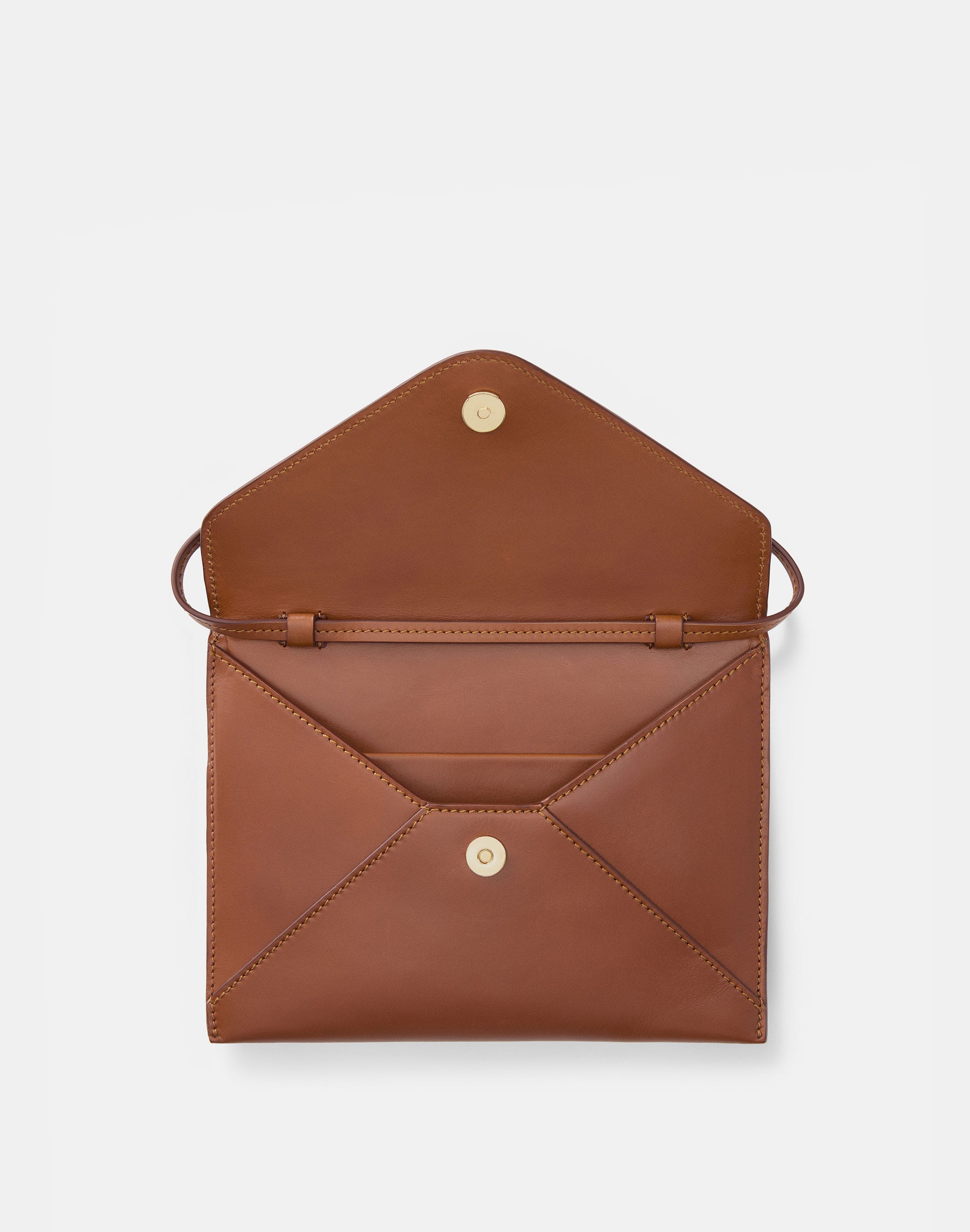 Vachetta Leather Envelope Clutch