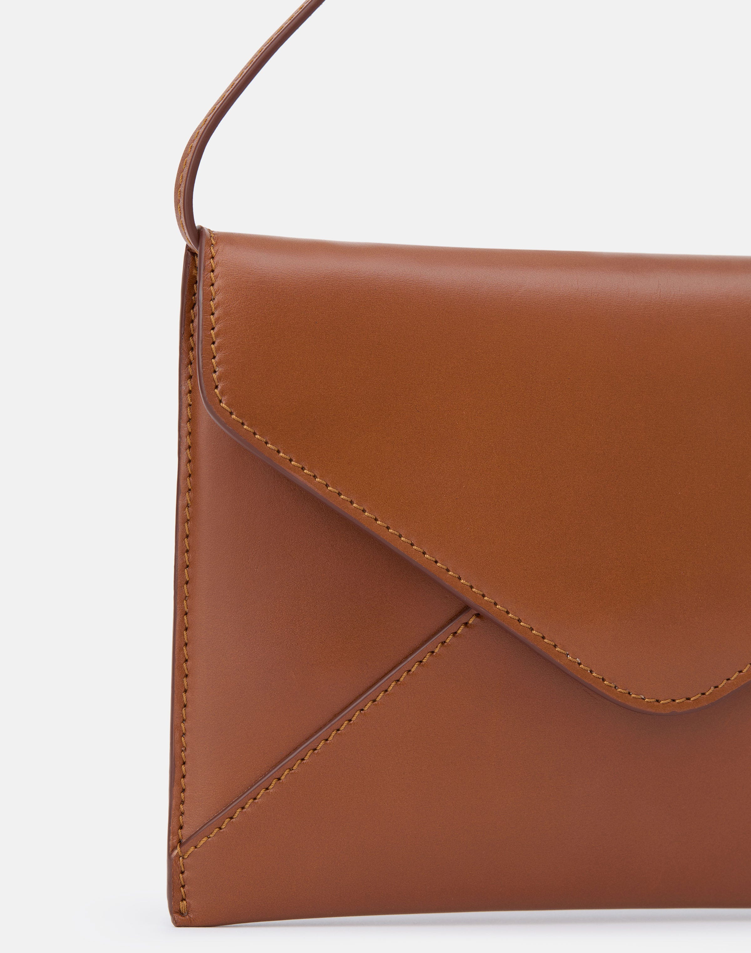 Vachetta Leather Envelope Clutch