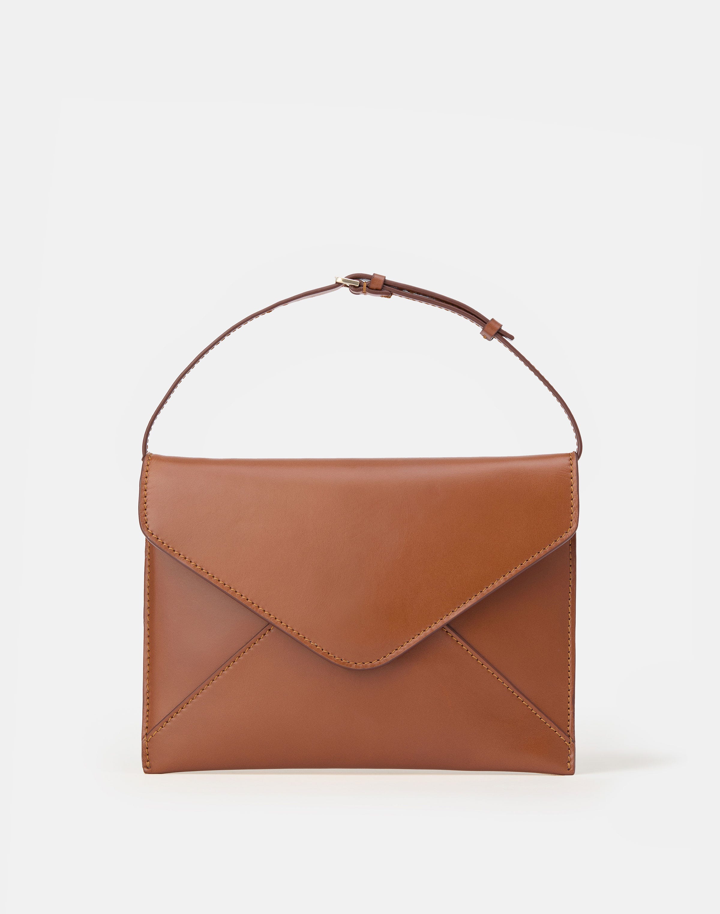Vachetta Leather Envelope Clutch