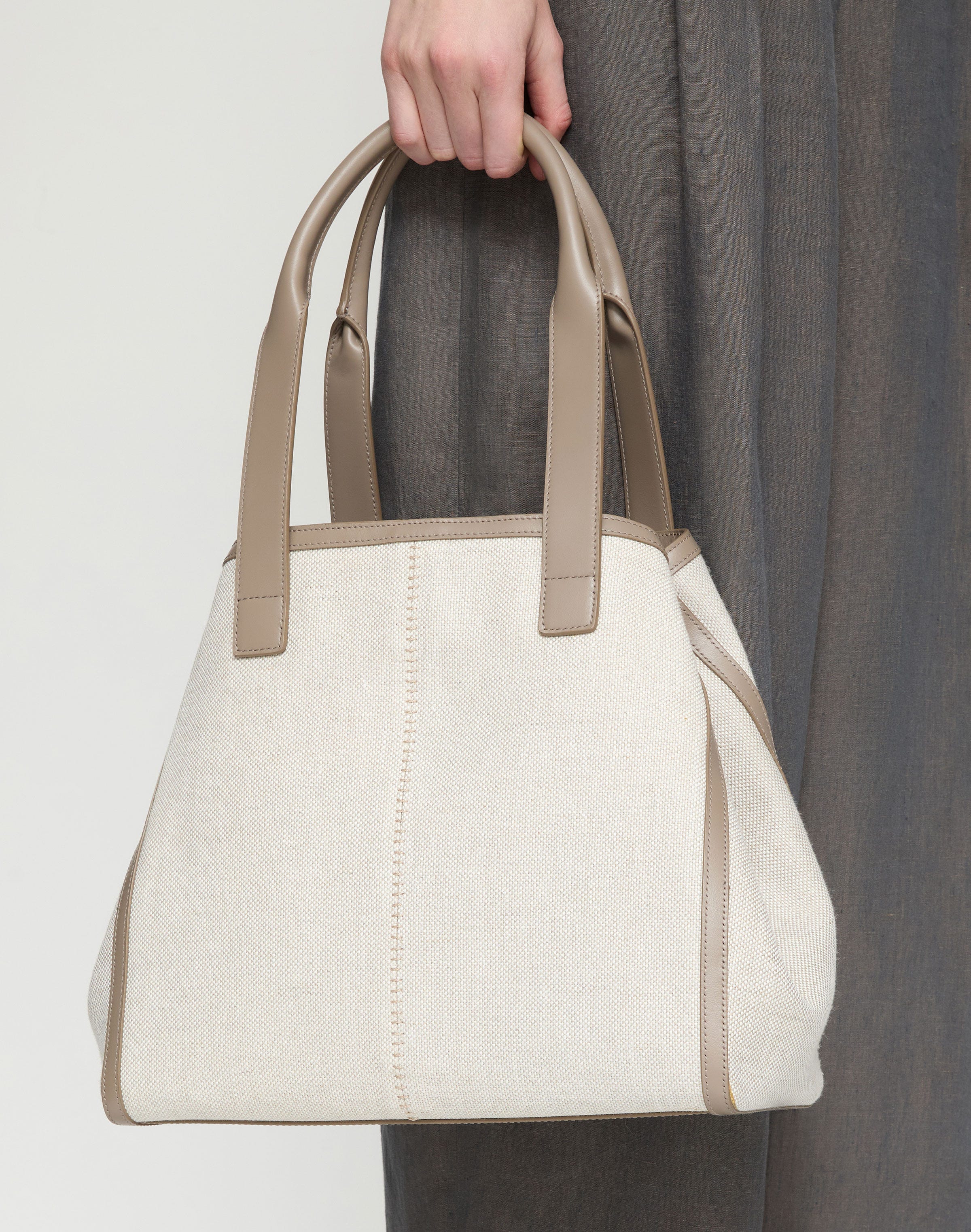 Linen-Hemp Canvas L Tote—Small