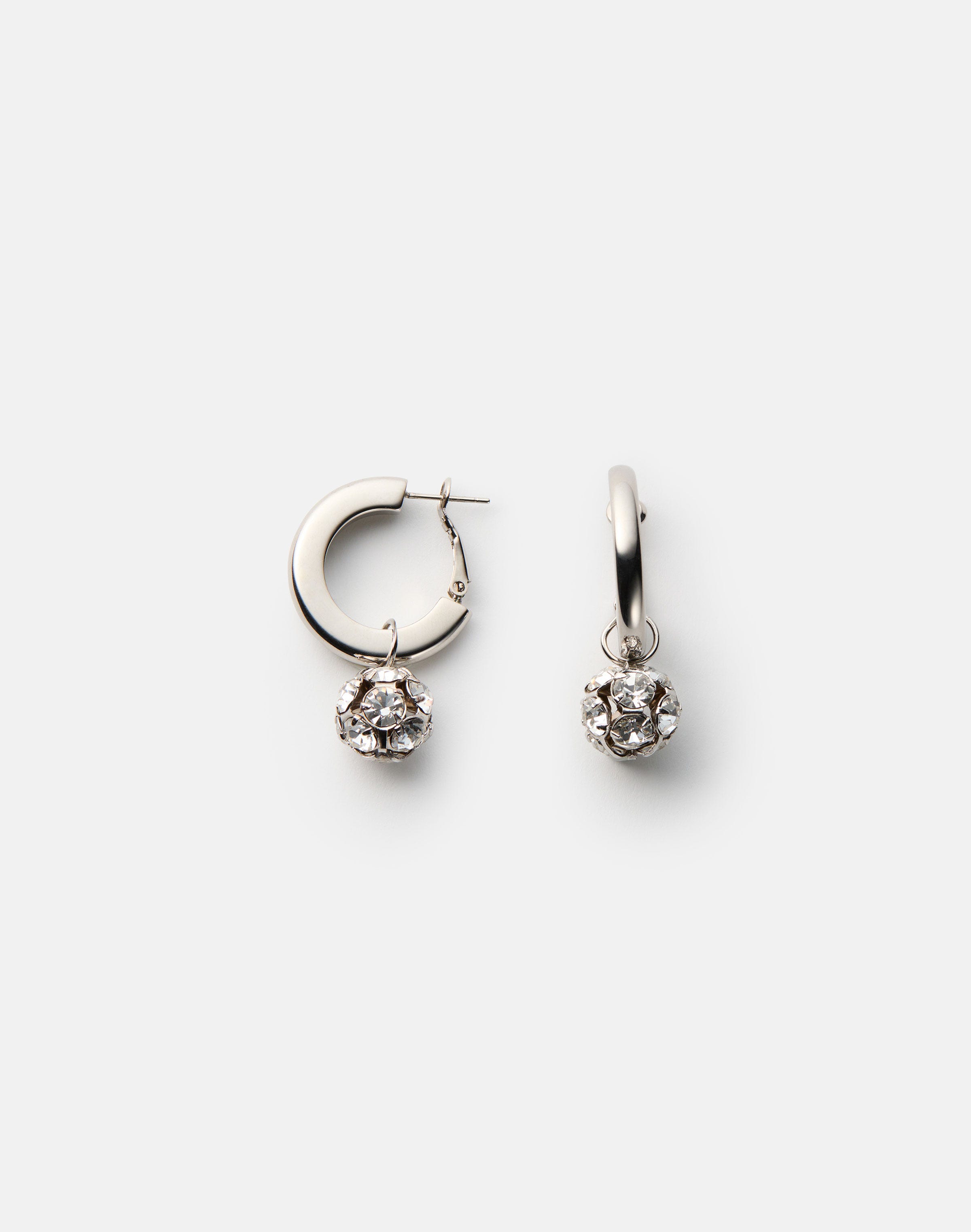 Embellished Charm Hoop Earring