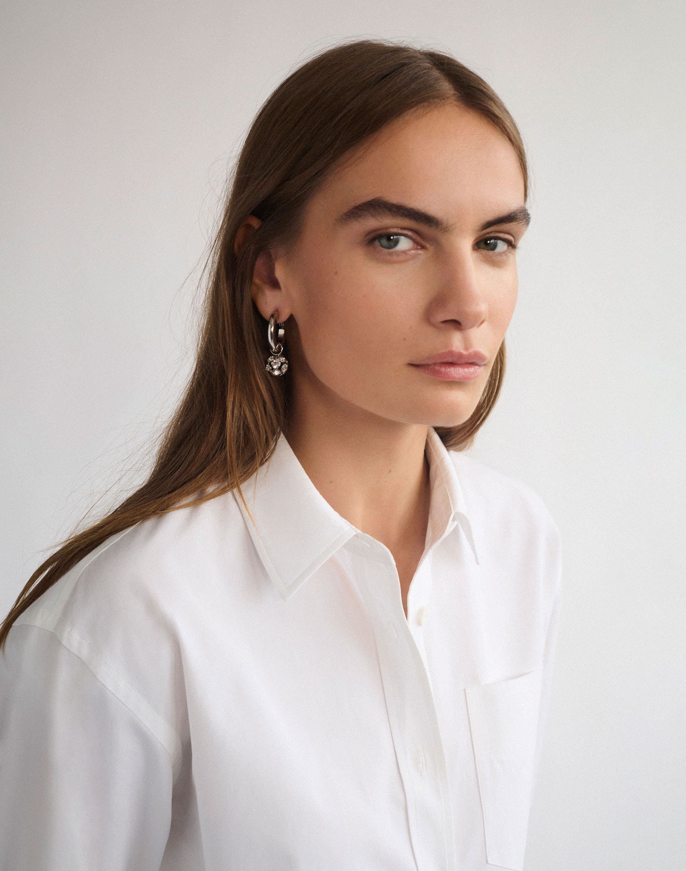 Embellished Charm Hoop Earring