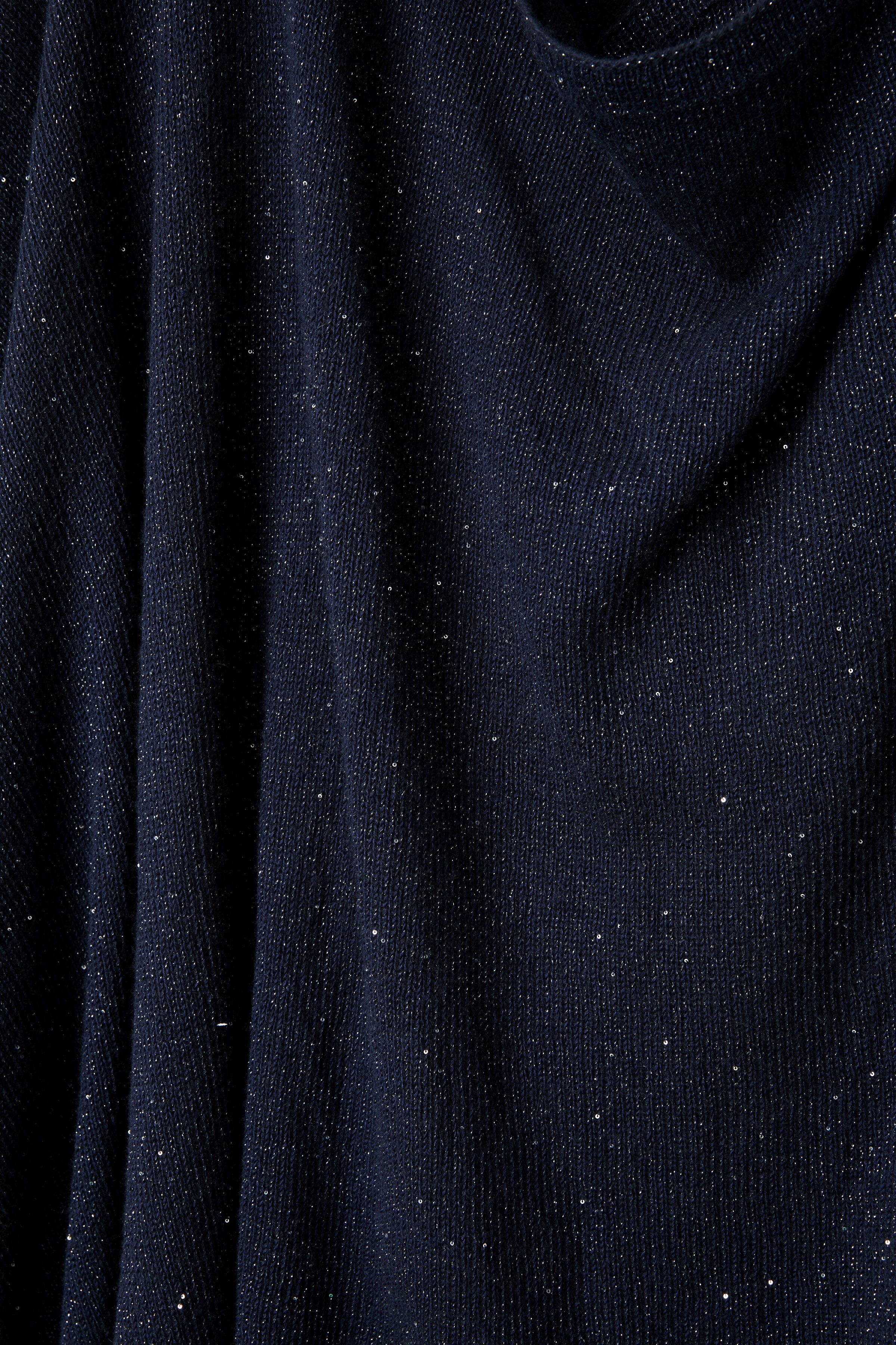 Cashmere-Sequin Silk Crystal Button Poncho