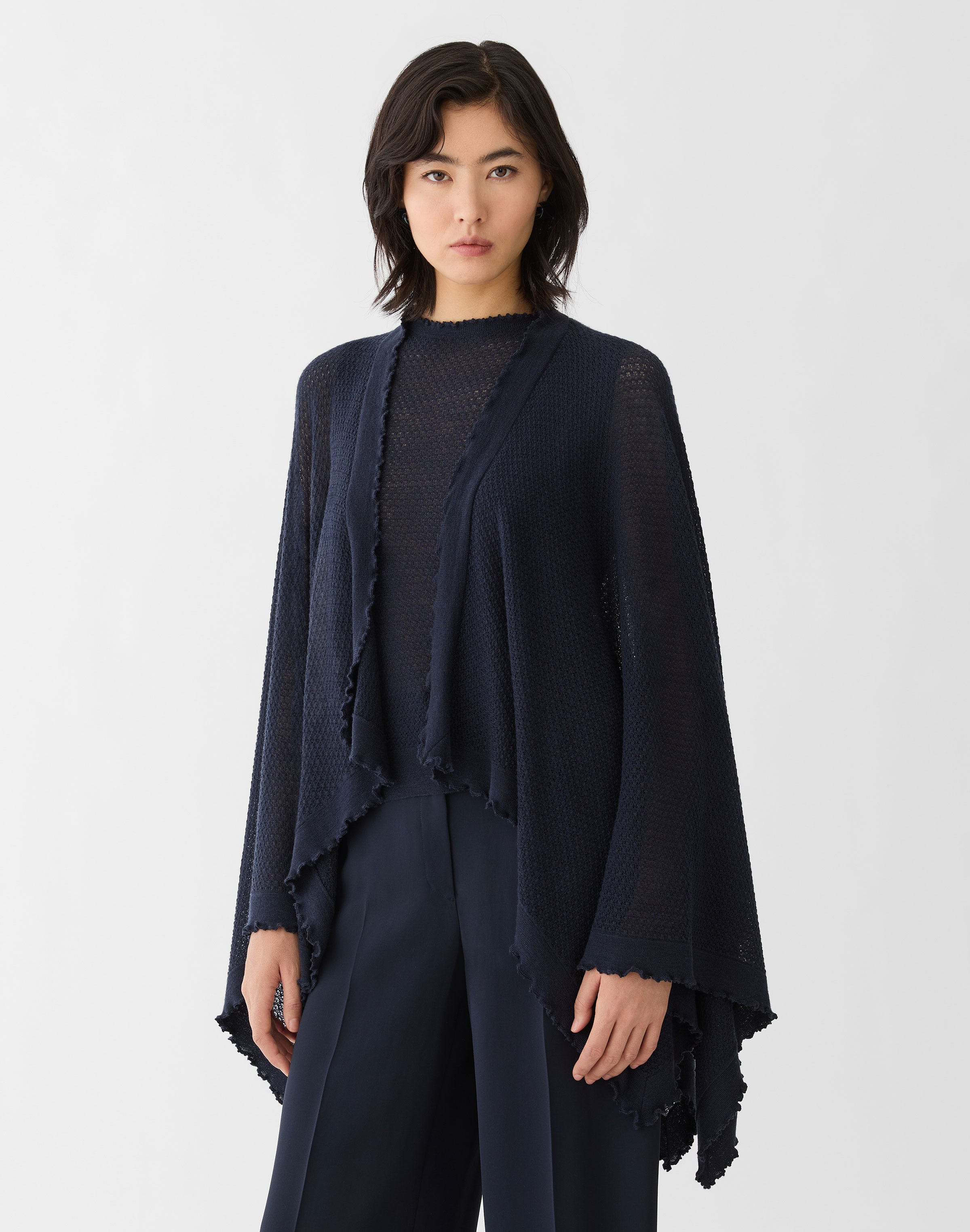 Fine Gauge Cashmere Pointelle Wrap