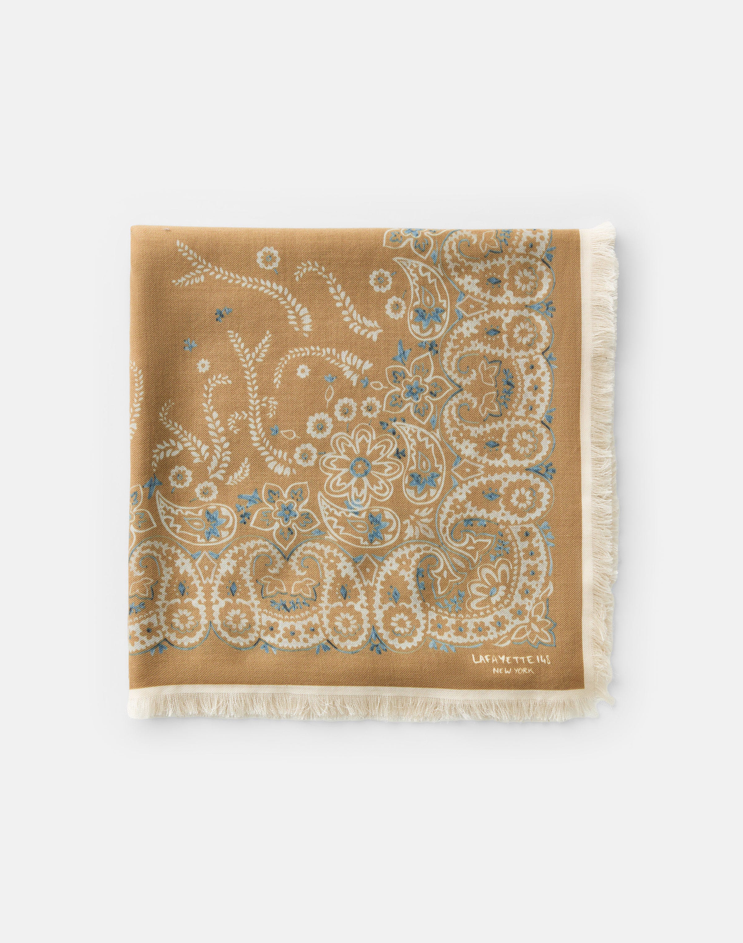 Paisley Print Cashmere-Silk Scarf
