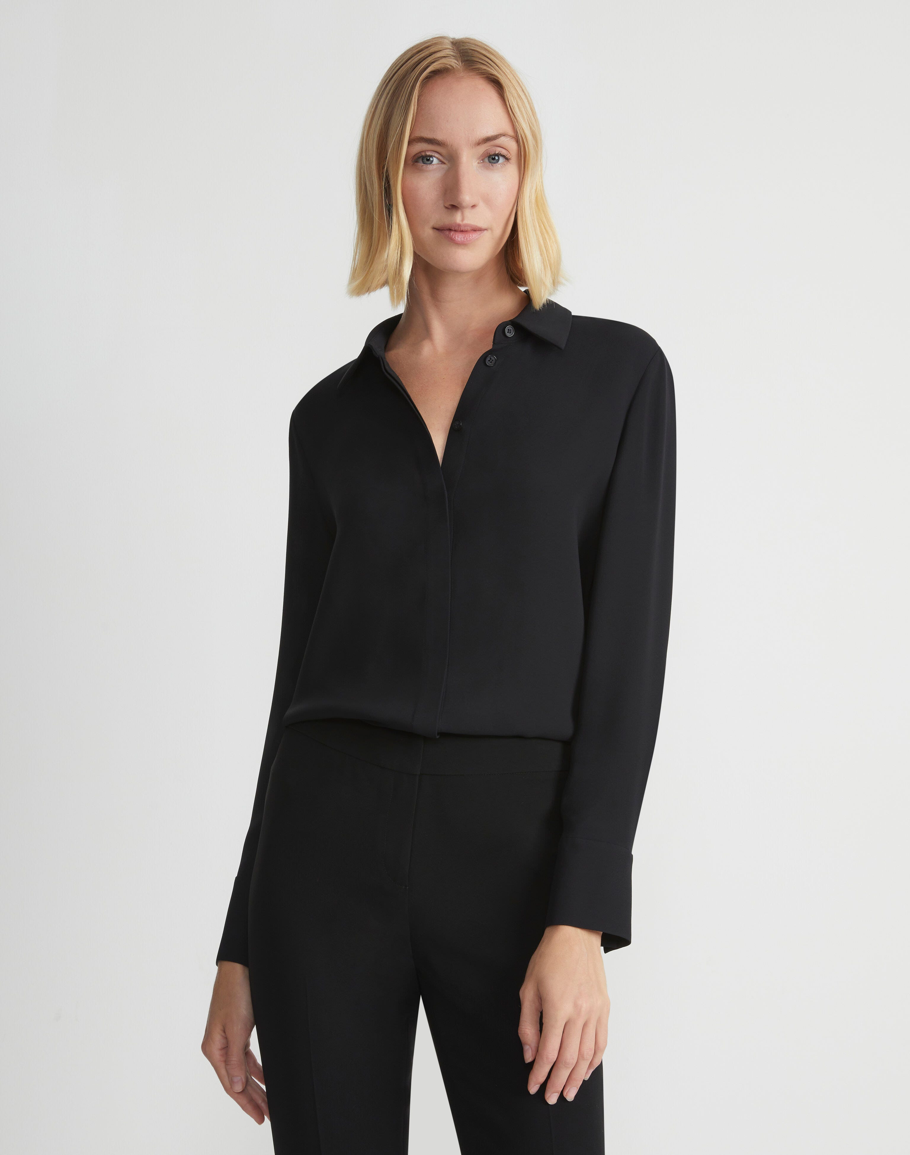 Silk Georgette Button Blouse