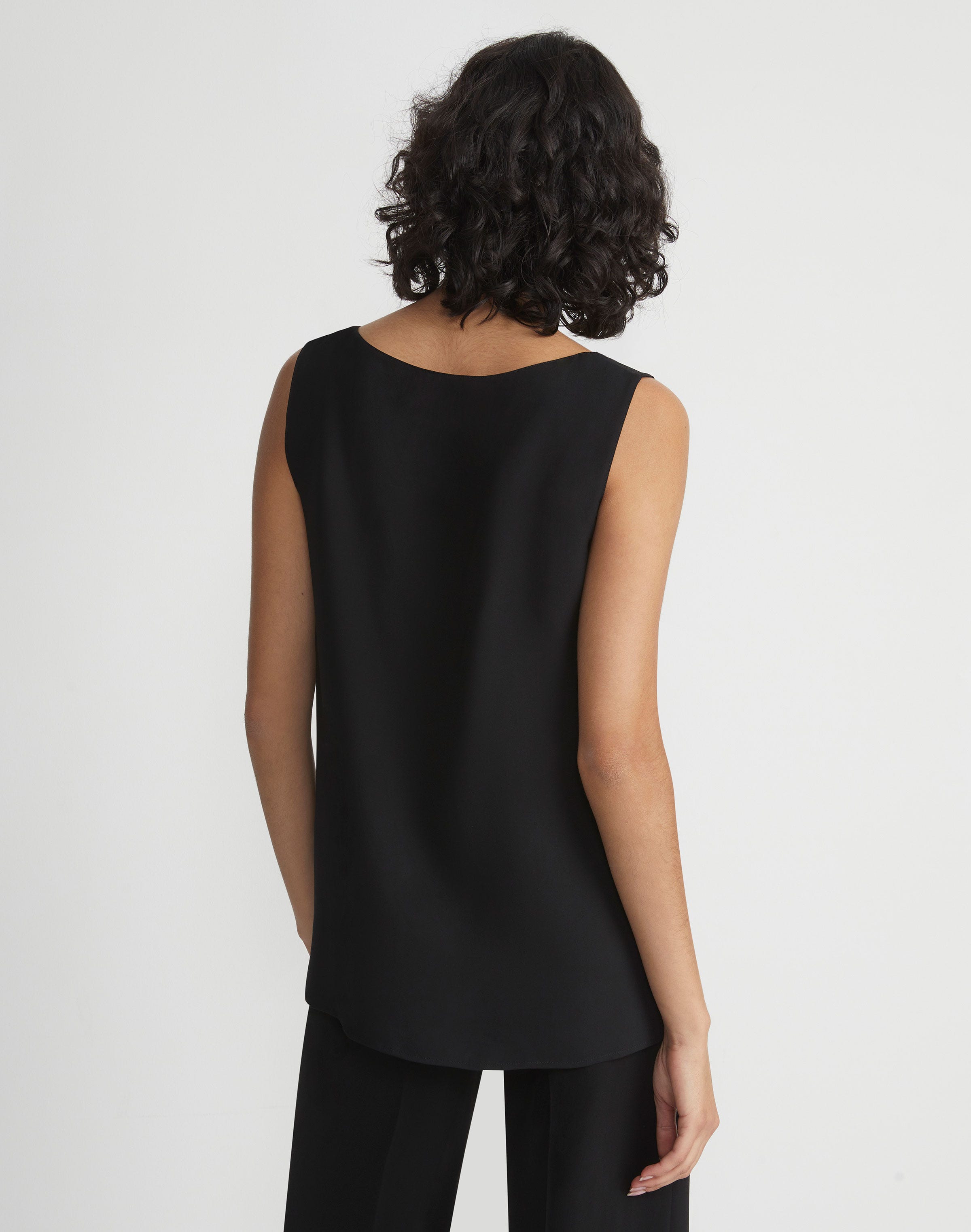 Silk Double Georgette Sleeveless Blouse