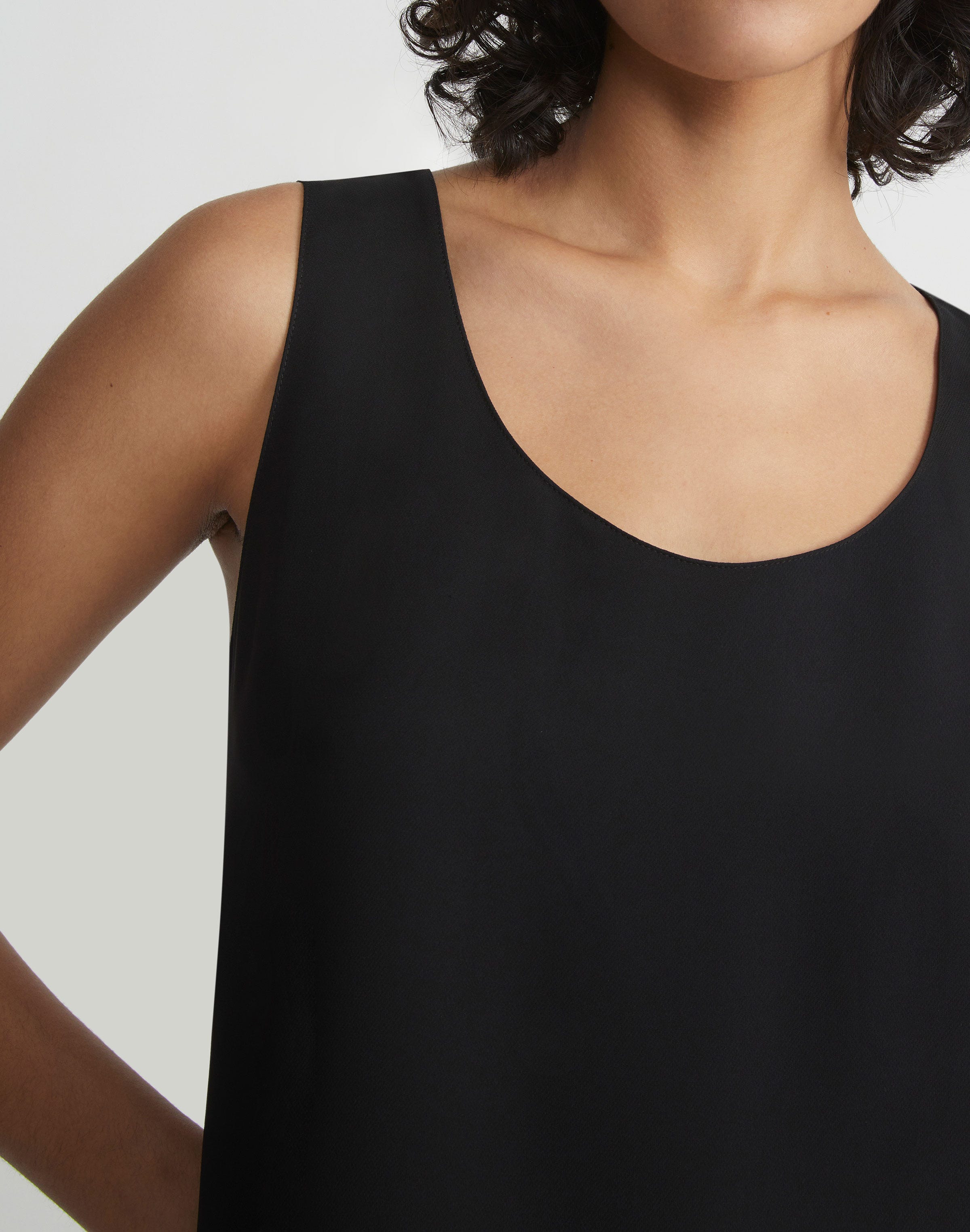 Silk Double Georgette Sleeveless Blouse