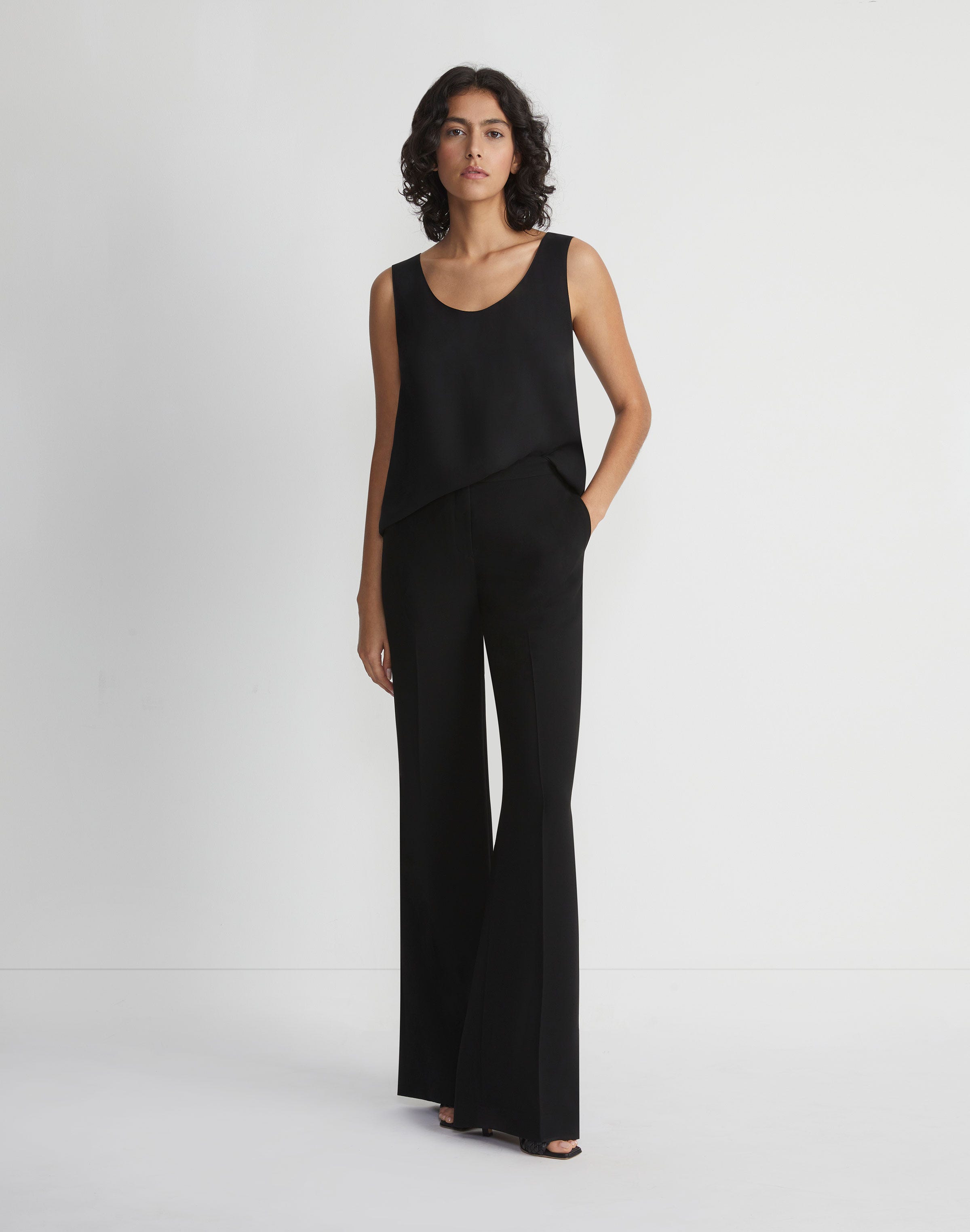 Silk Double Georgette Sleeveless Blouse