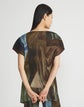 L148 X Save Venice Print Recycled Satin Plissé Blouse