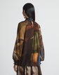 L148 X Save Venice Print Silk Georgette Hand-Smocked Blouse