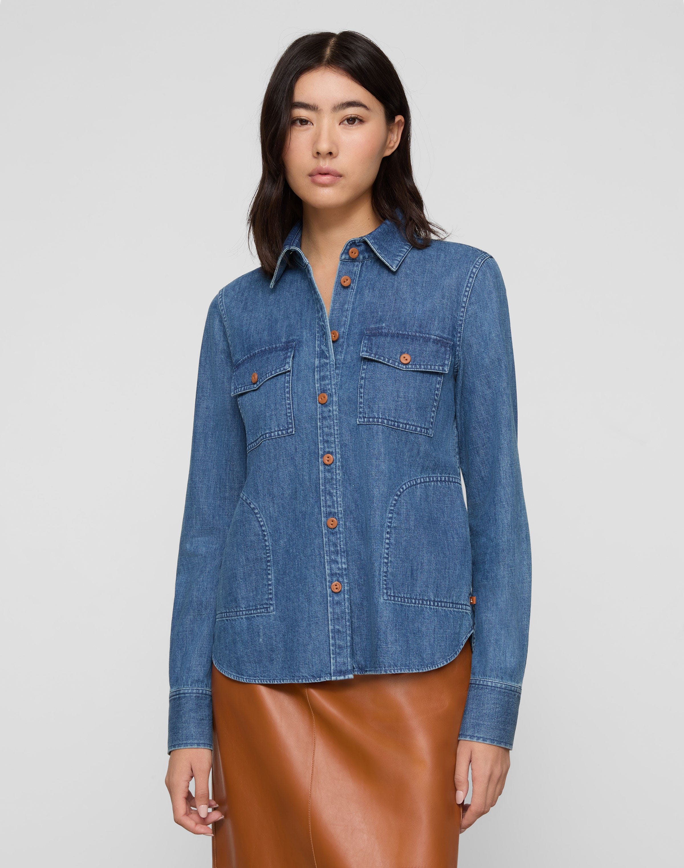 Chambray Patch Pocket Shirt