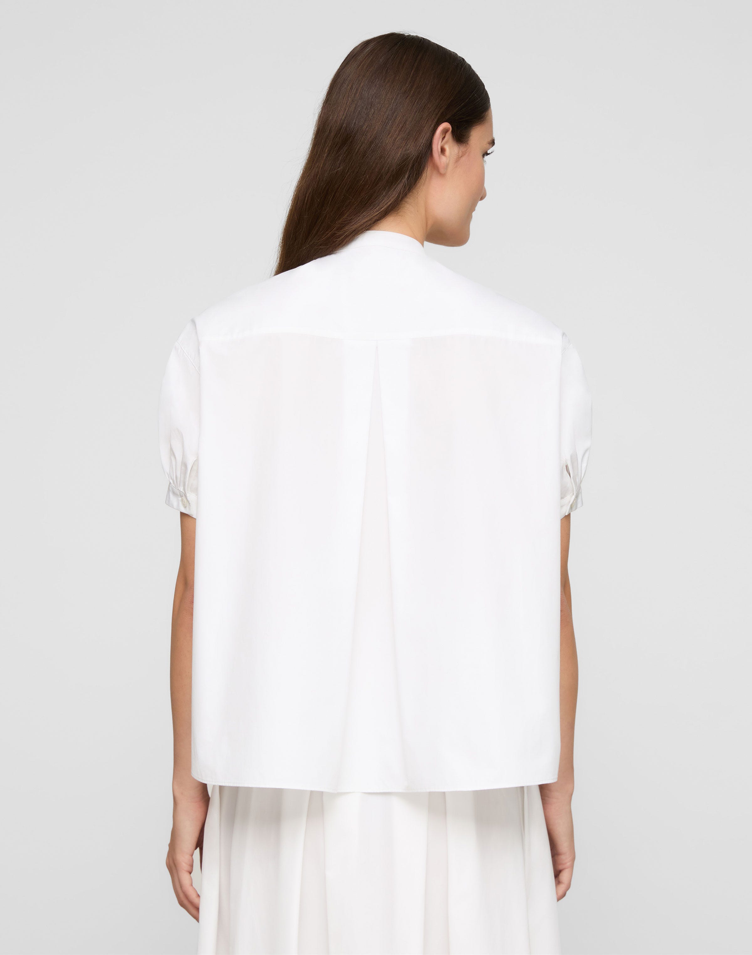 Organic Cotton Poplin Puff Sleeve Oversized Shirt