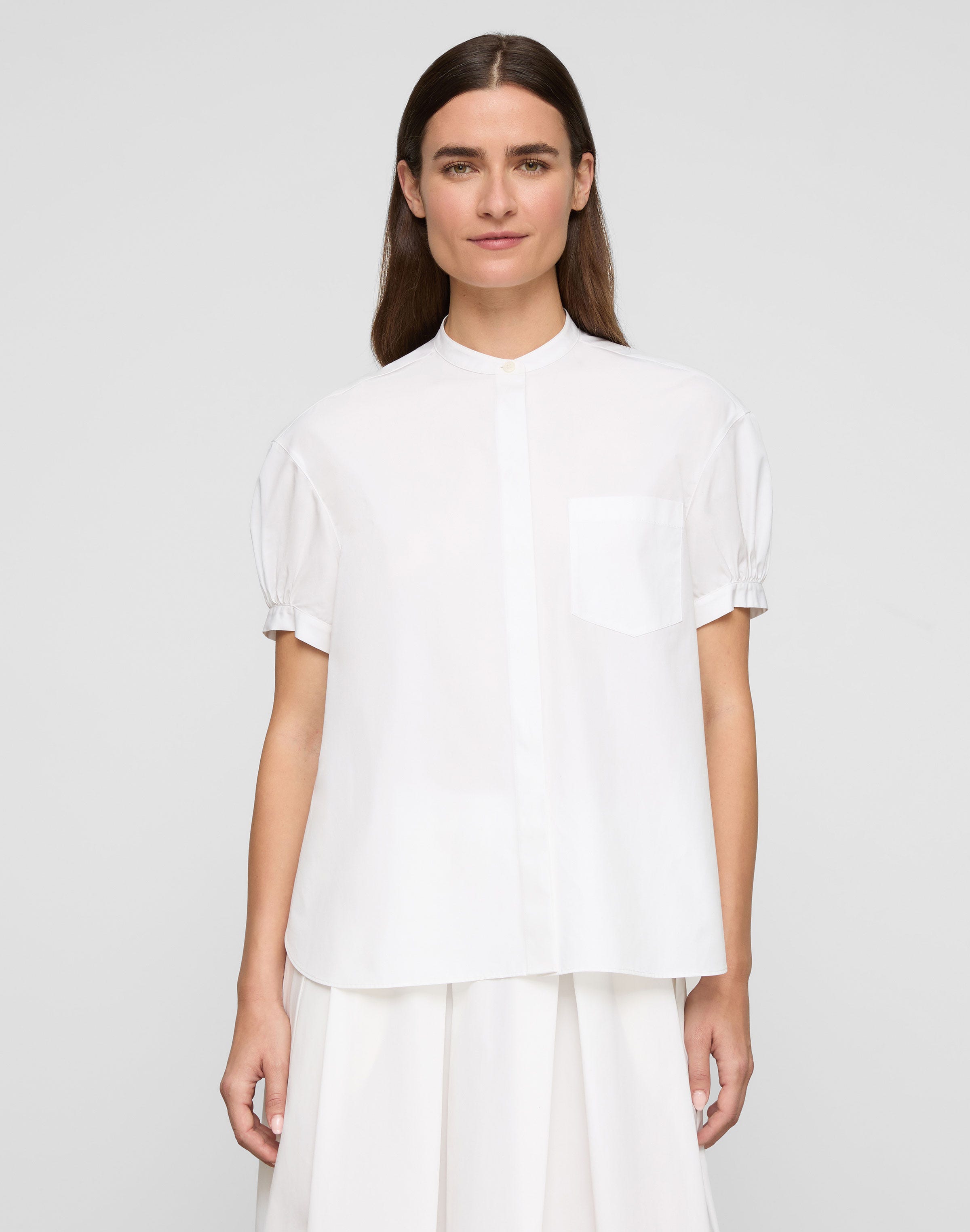 Organic Cotton Poplin Puff Sleeve Oversized Shirt