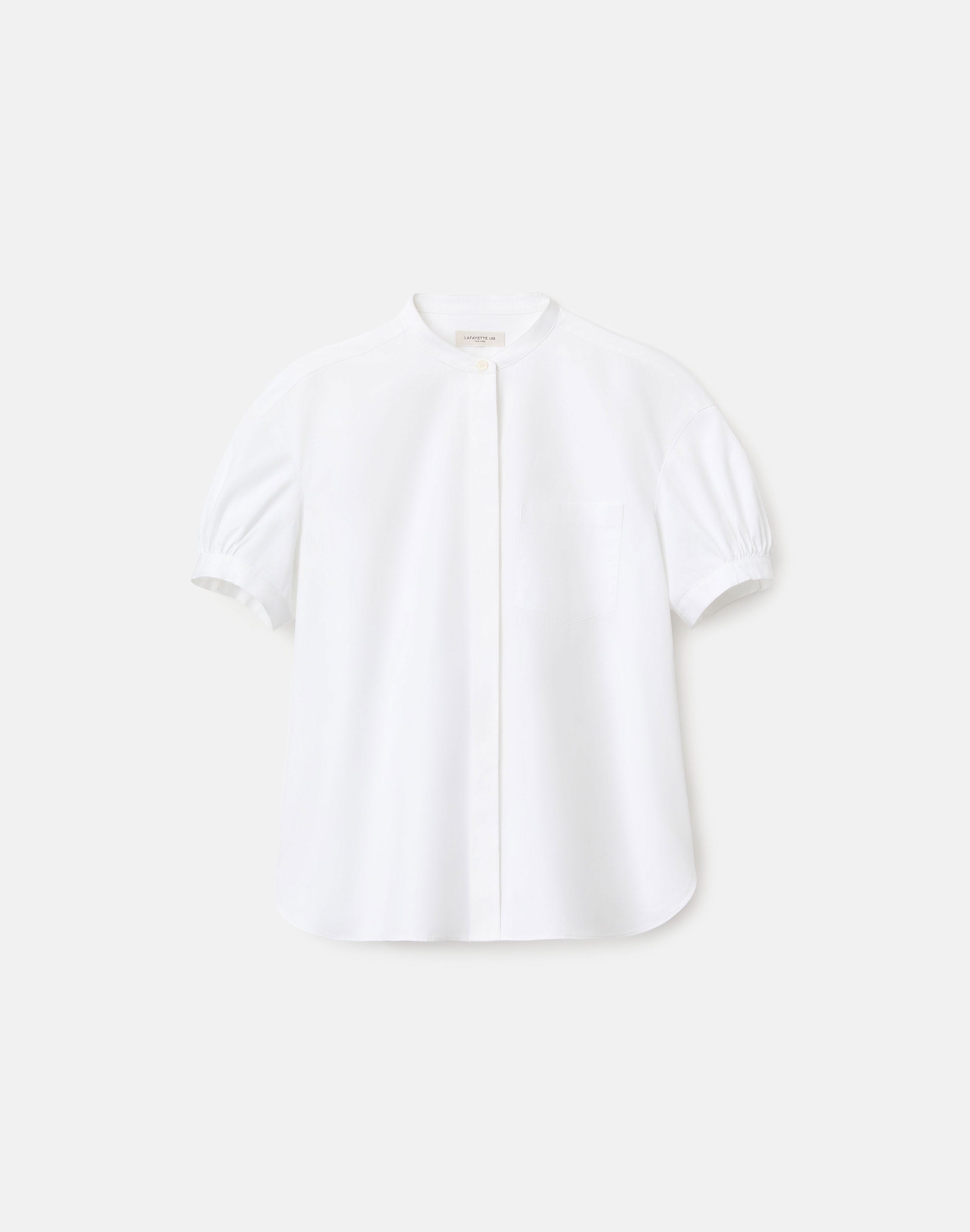 Organic Cotton Poplin Puff Sleeve Oversized Shirt