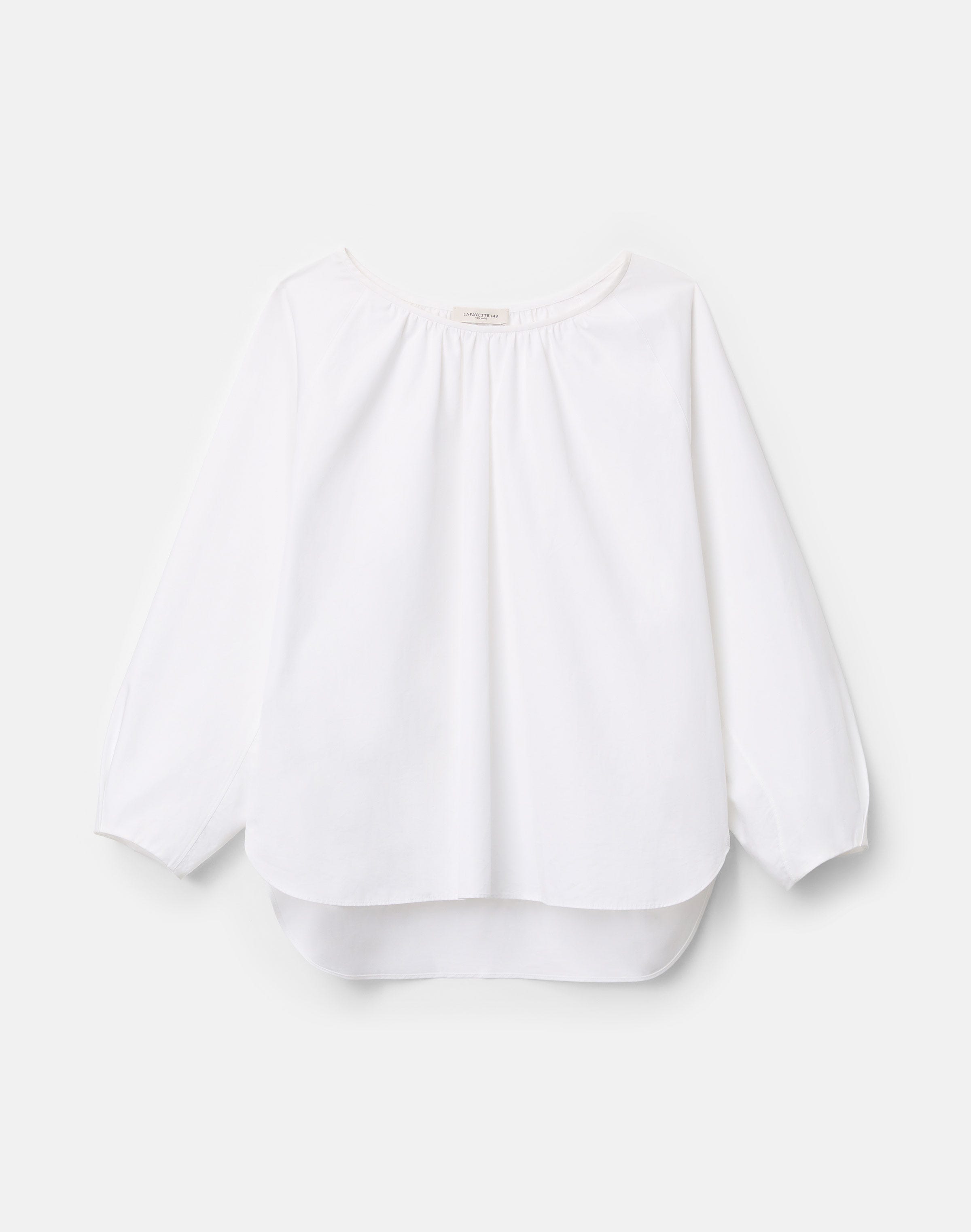 Organic Cotton Poplin Blouson Sleeve Oversized Shirt