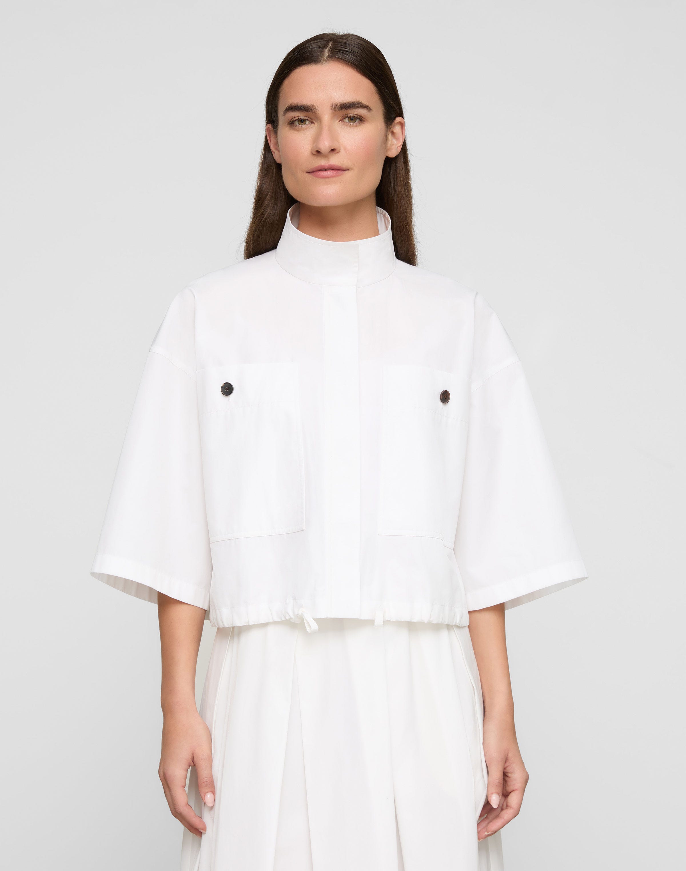 Organic Cotton Poplin Oversized Shirt Jacket