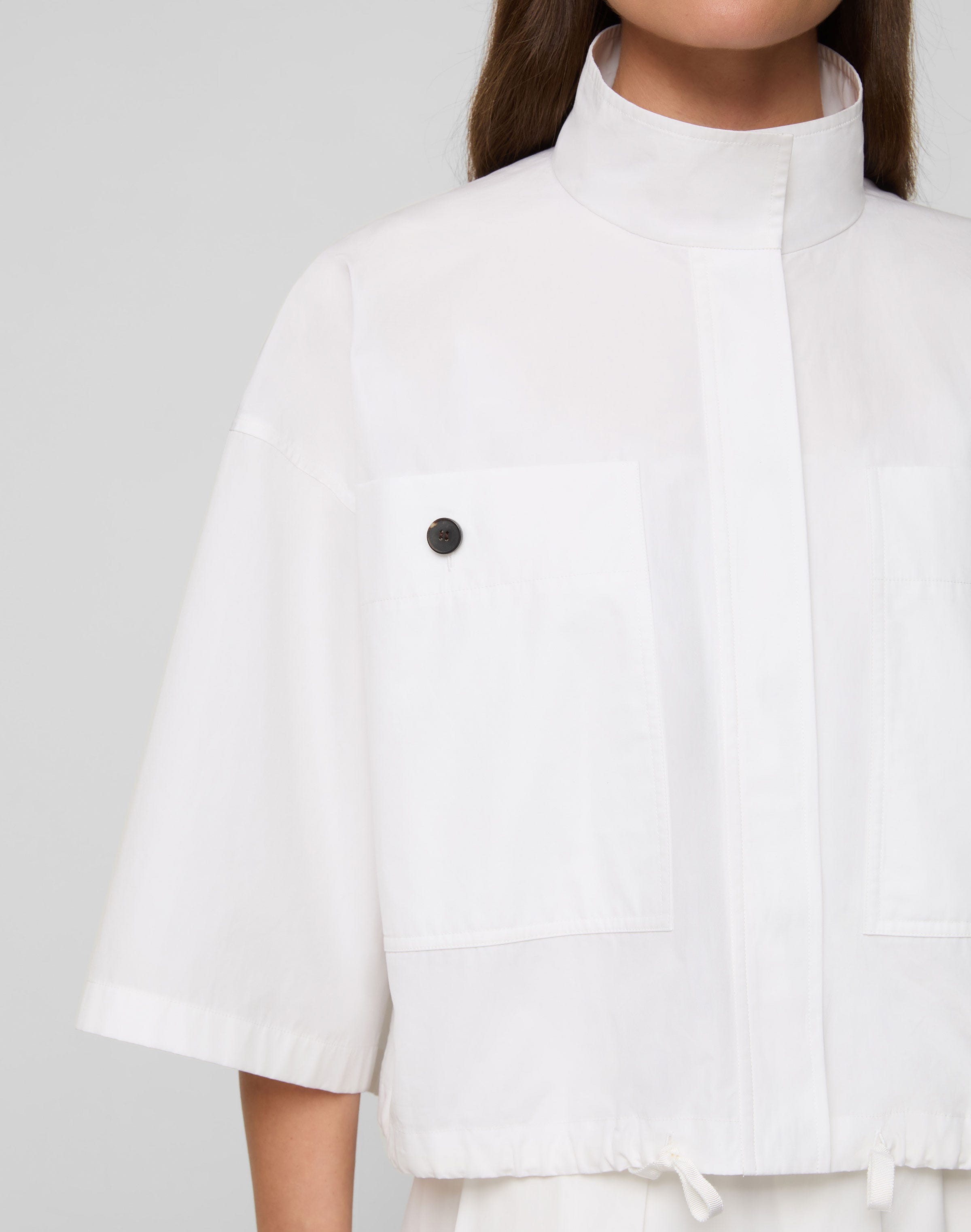 Organic Cotton Poplin Oversized Shirt Jacket