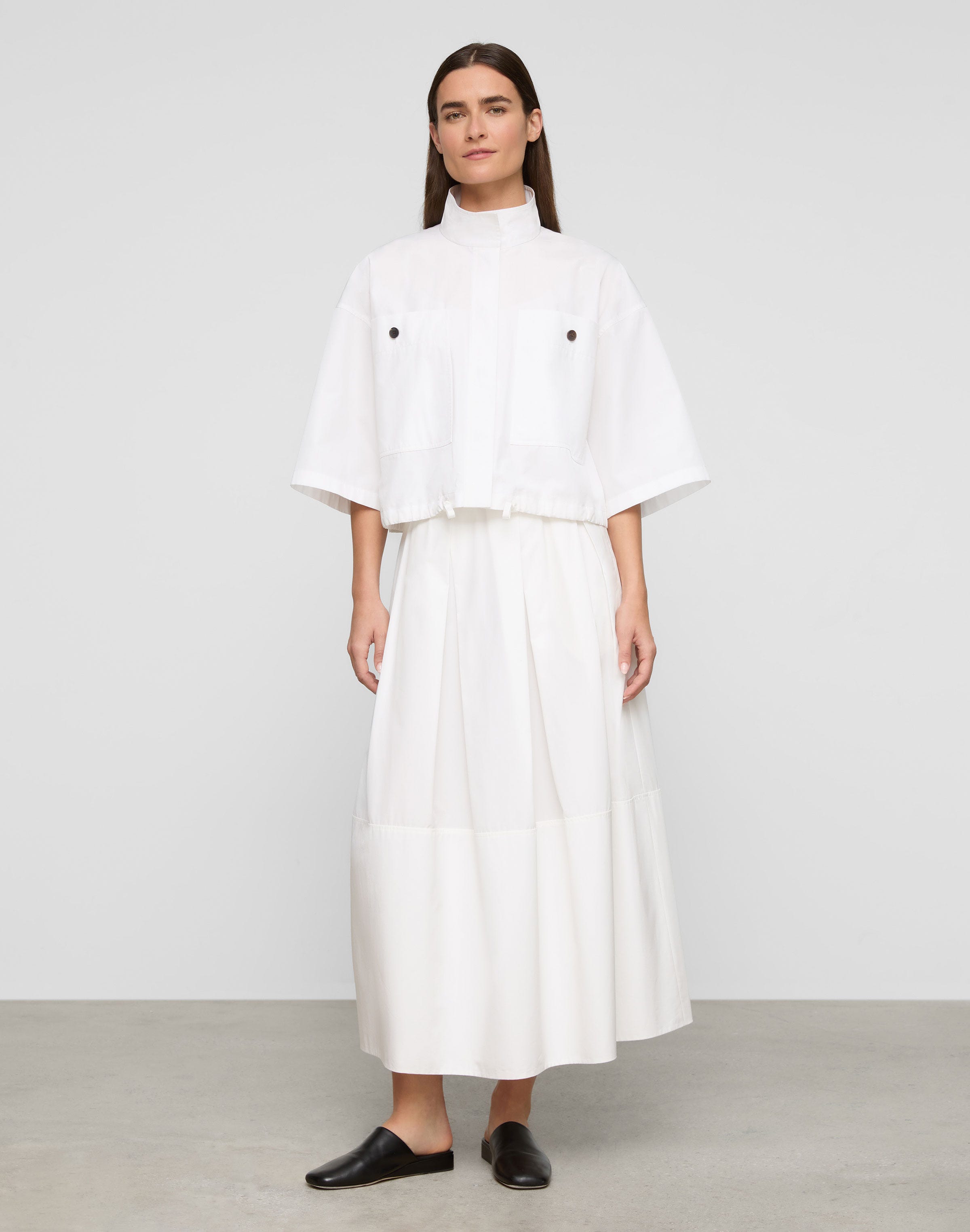 Organic Cotton Poplin Oversized Shirt Jacket
