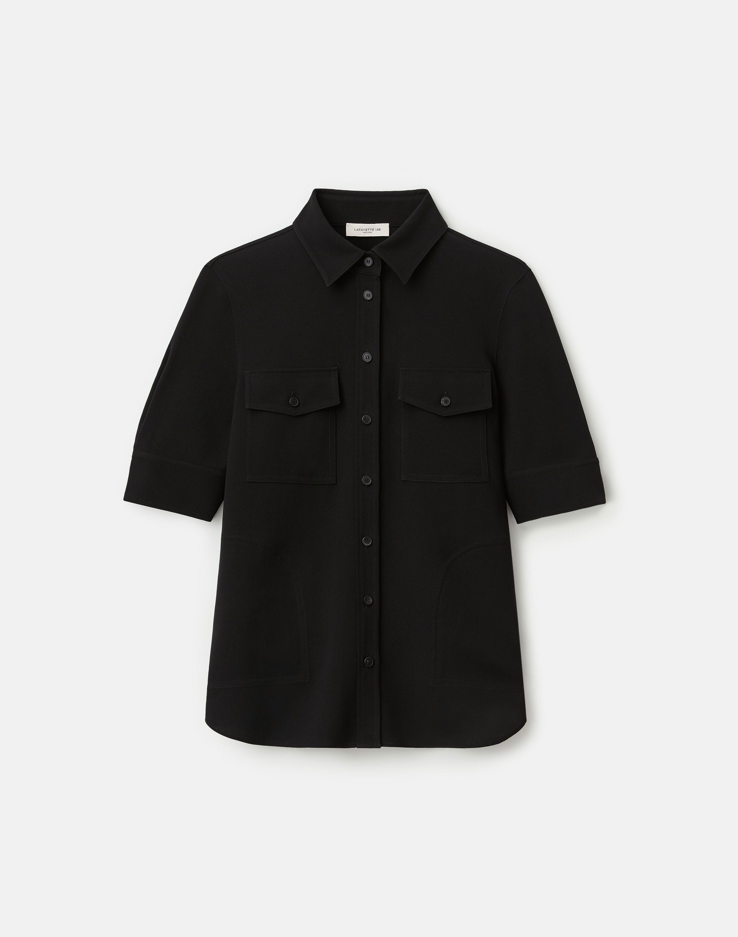 Responsible Finesse Crepe Patch Pocket Blouse