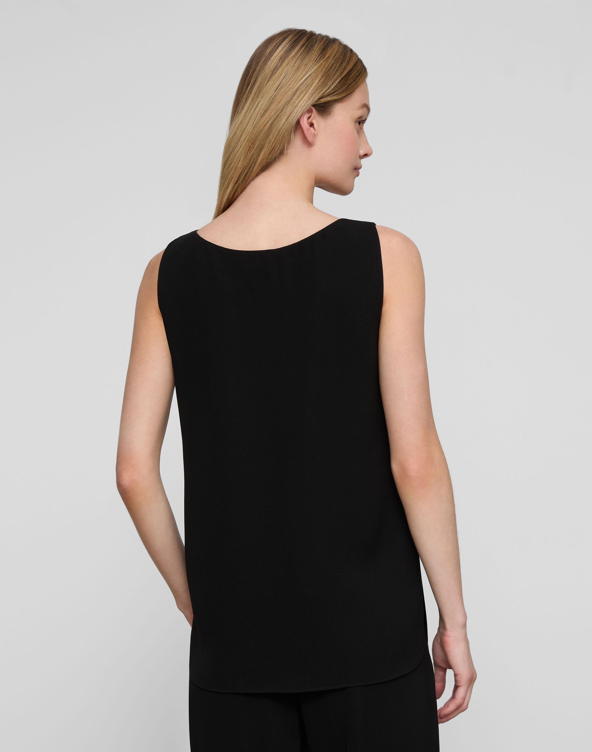 Petite Responsible Finesse Crepe Sleeveless Blouse