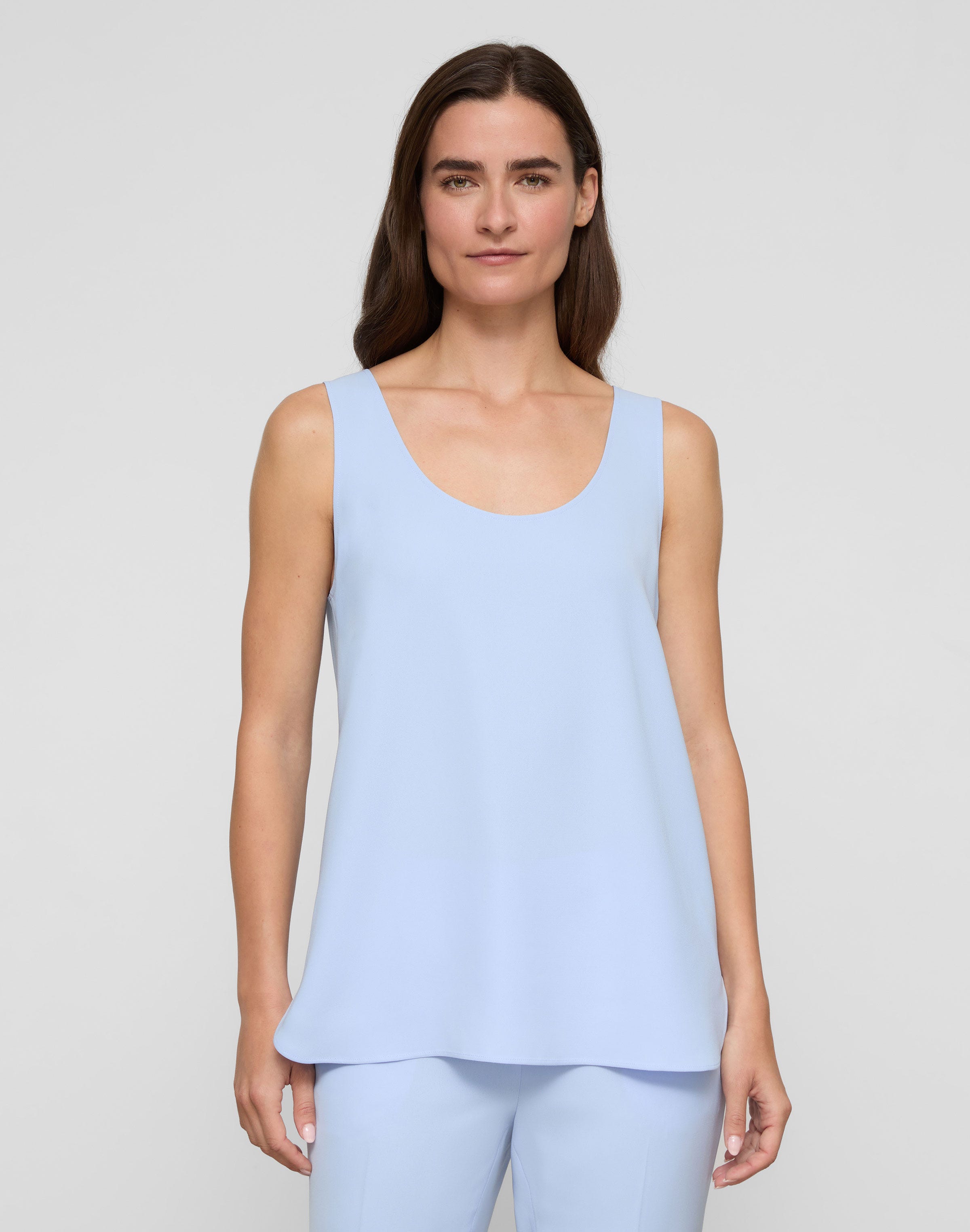 Petite Responsible Finesse Crepe Sleeveless Blouse