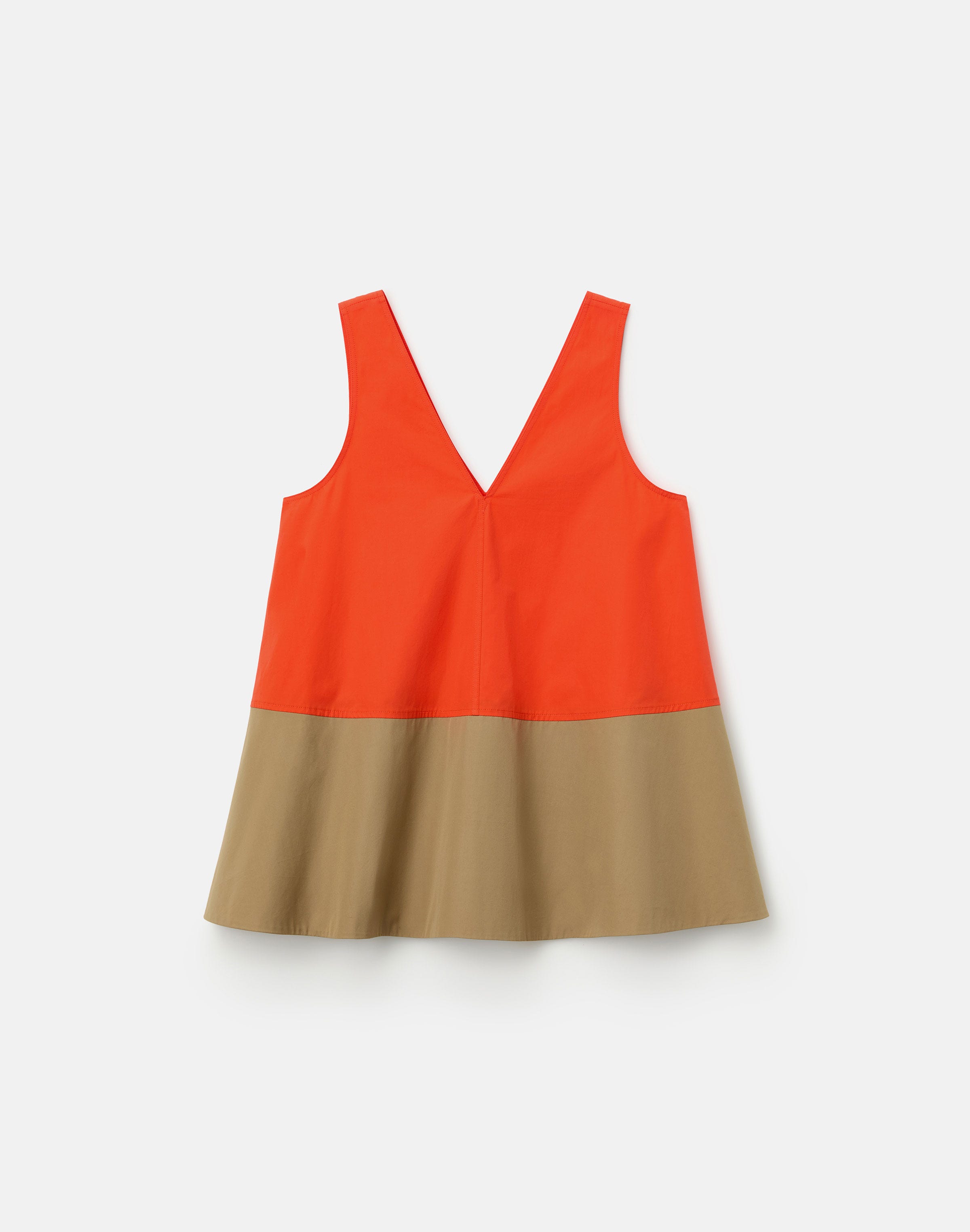 Organic Cotton Poplin Colorblock Swing Tank