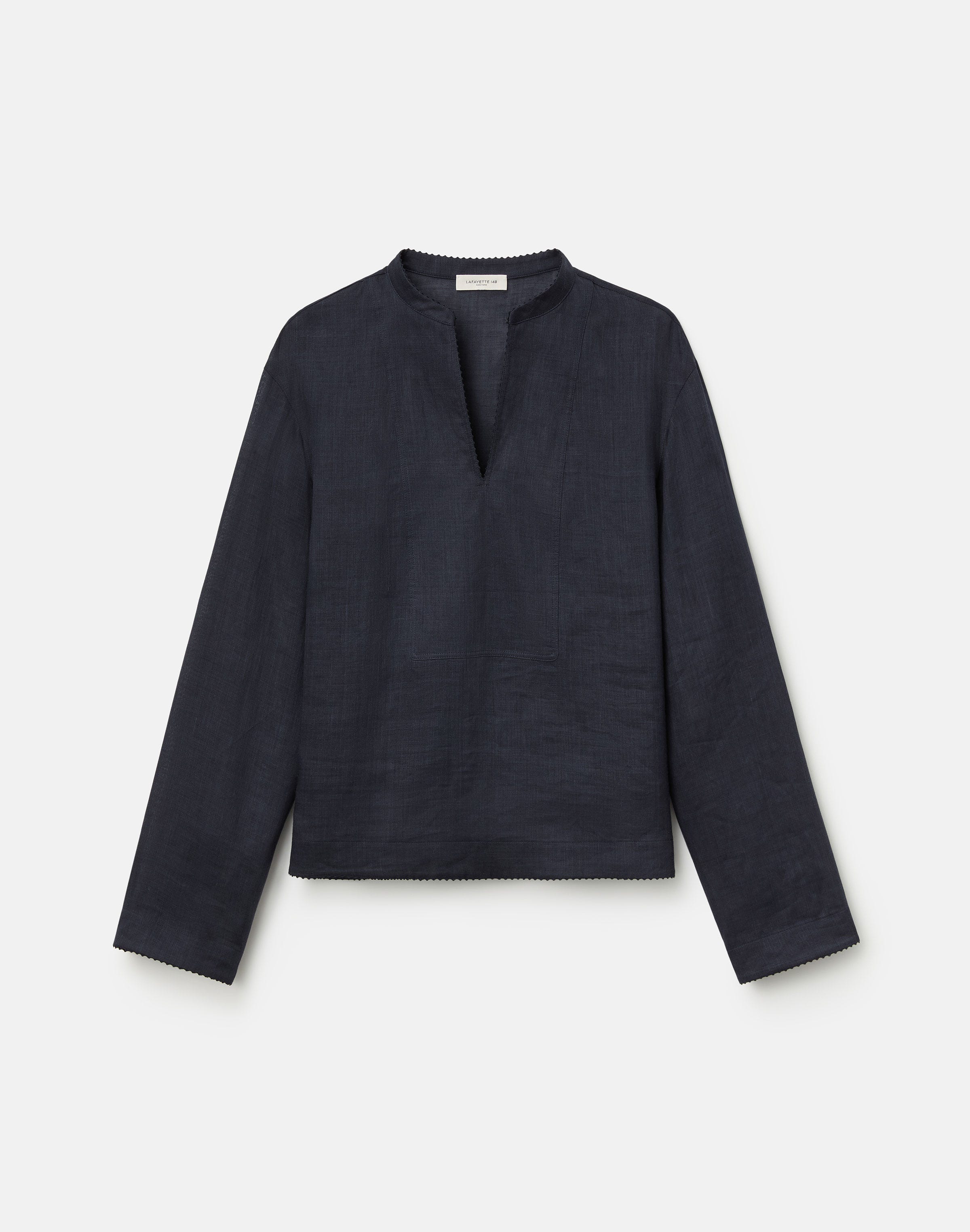 Plus-Size Gemma Cloth Voile Popover Blouse