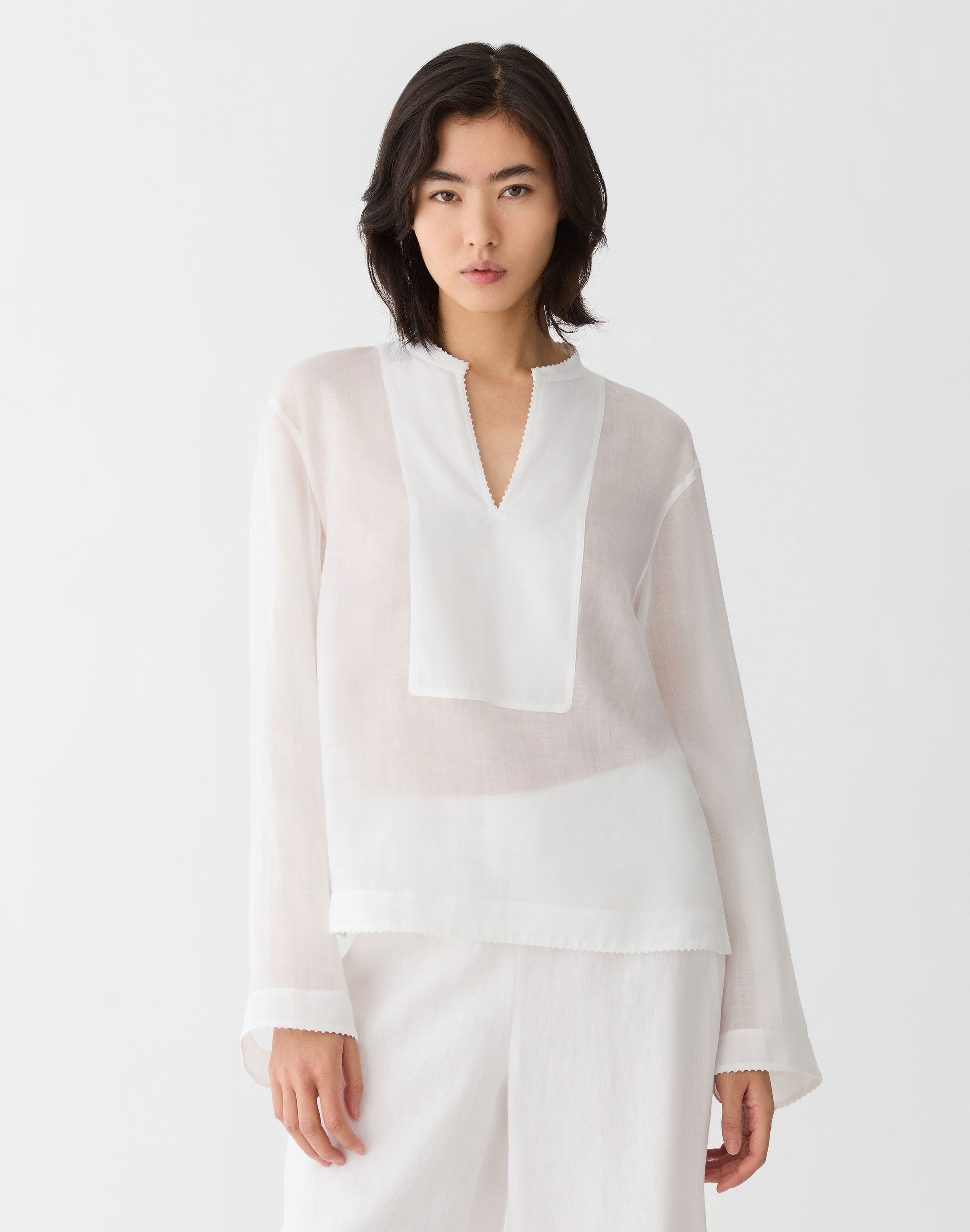 Gemma Cloth Voile Popover Blouse