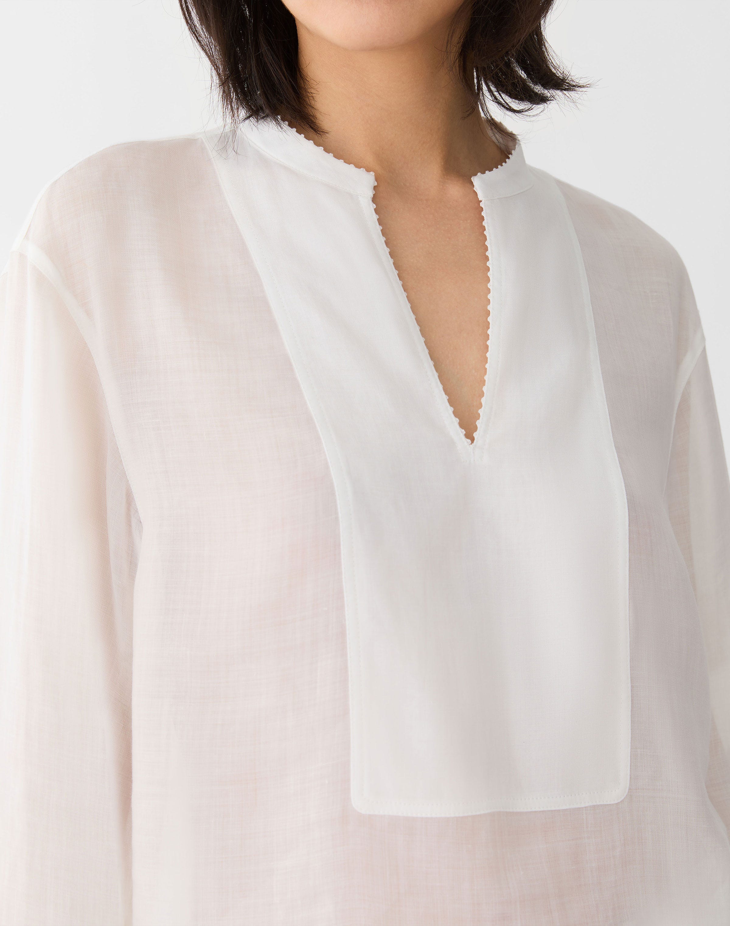 Gemma Cloth Voile Popover Blouse