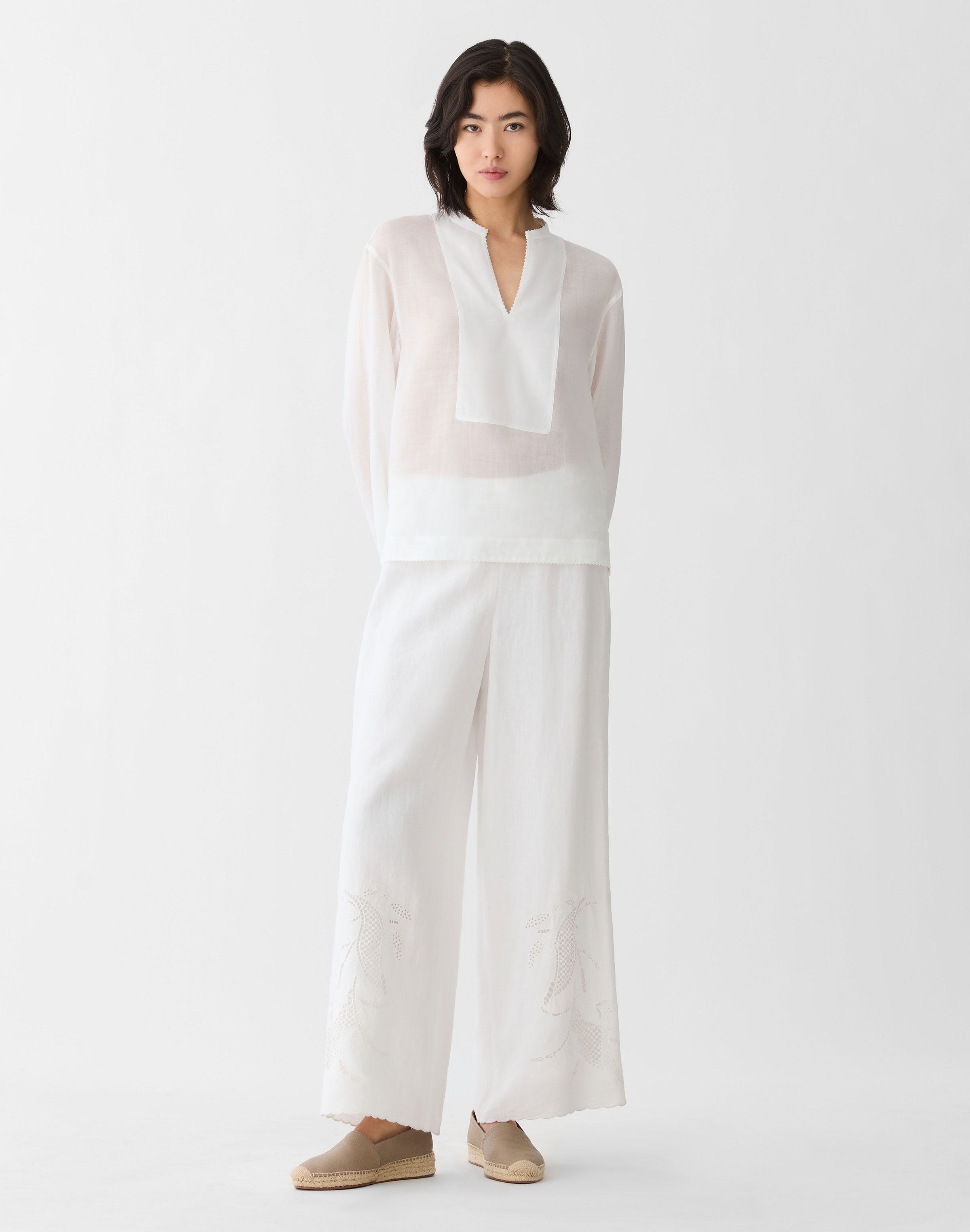 Gemma Cloth Voile Popover Blouse