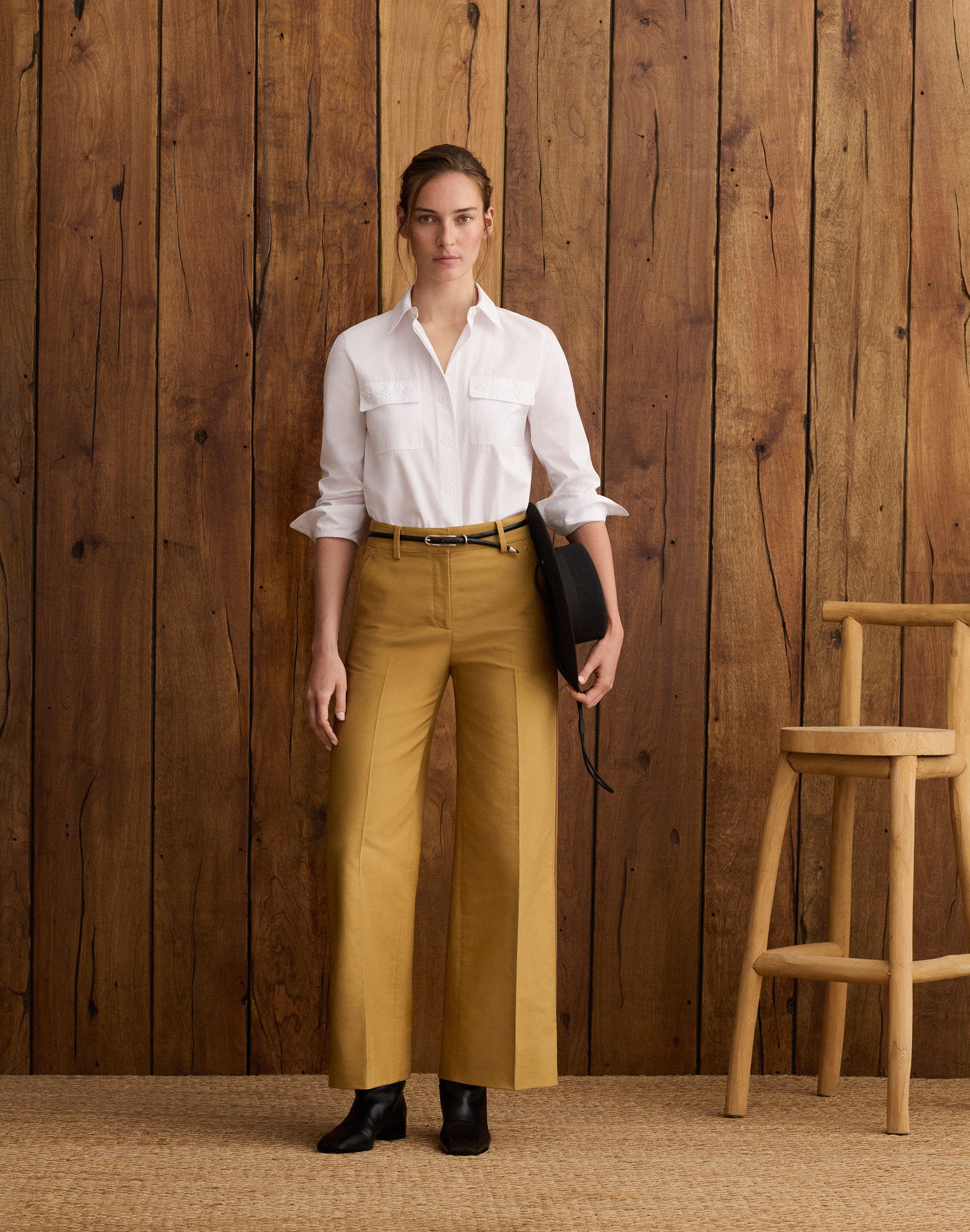 Organic Cotton Poplin Embroidered Shirt