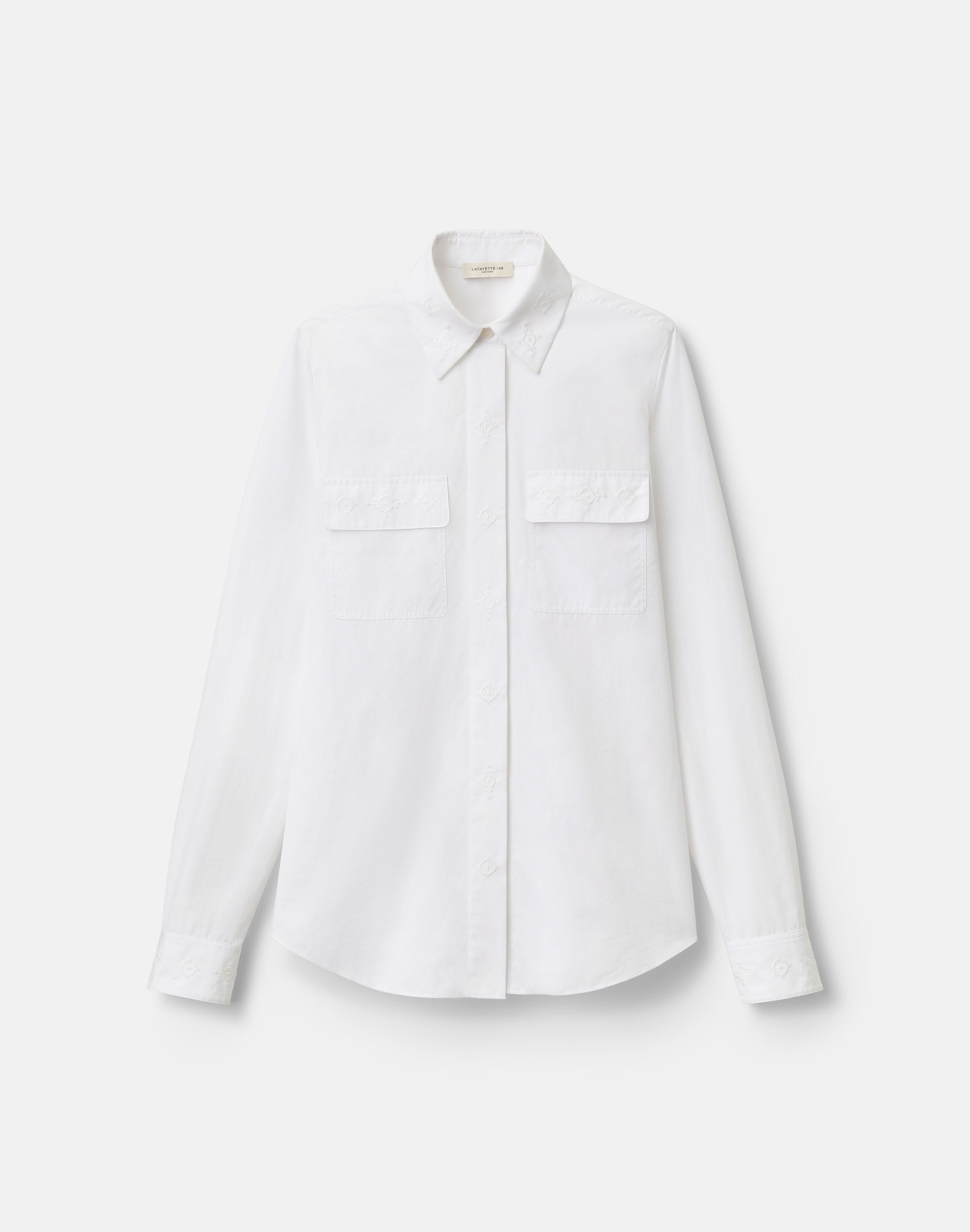 Organic Cotton Poplin Embroidered Shirt