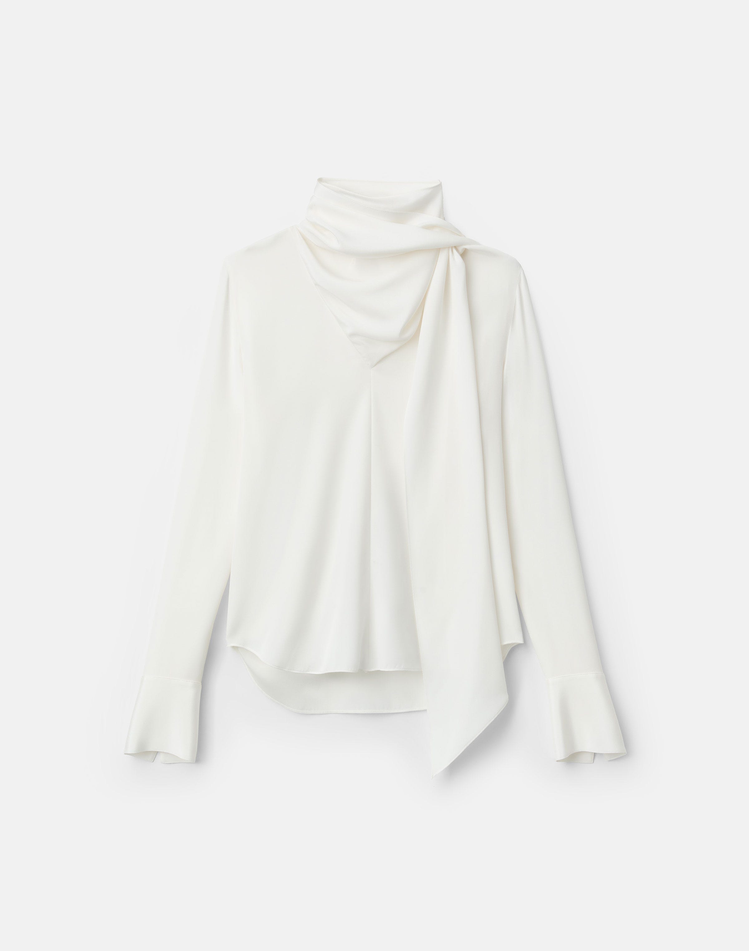 Organic Silk Stretch Georgette Scarf Blouse