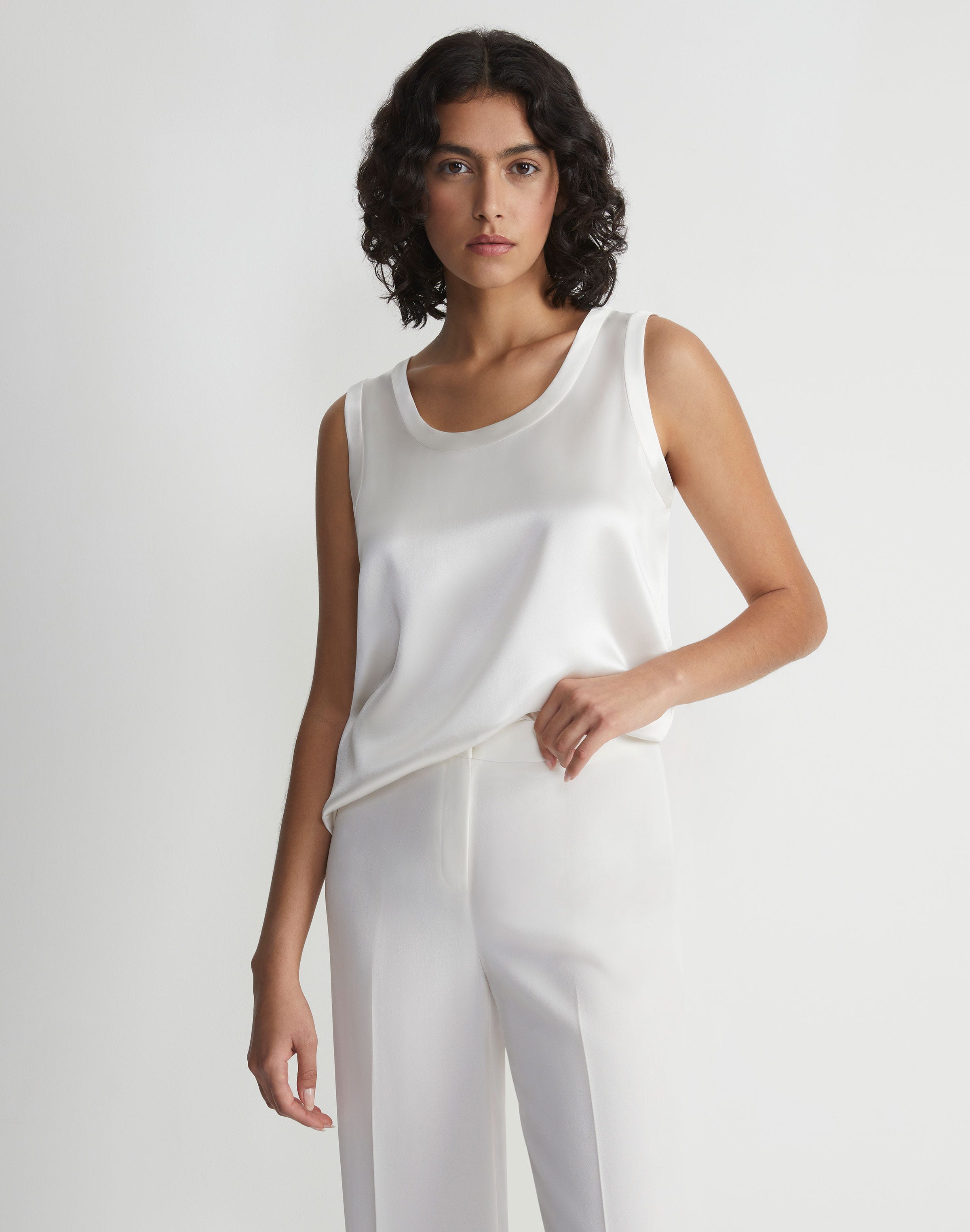 Silk Charmeuse Reversible Perla Blouse
