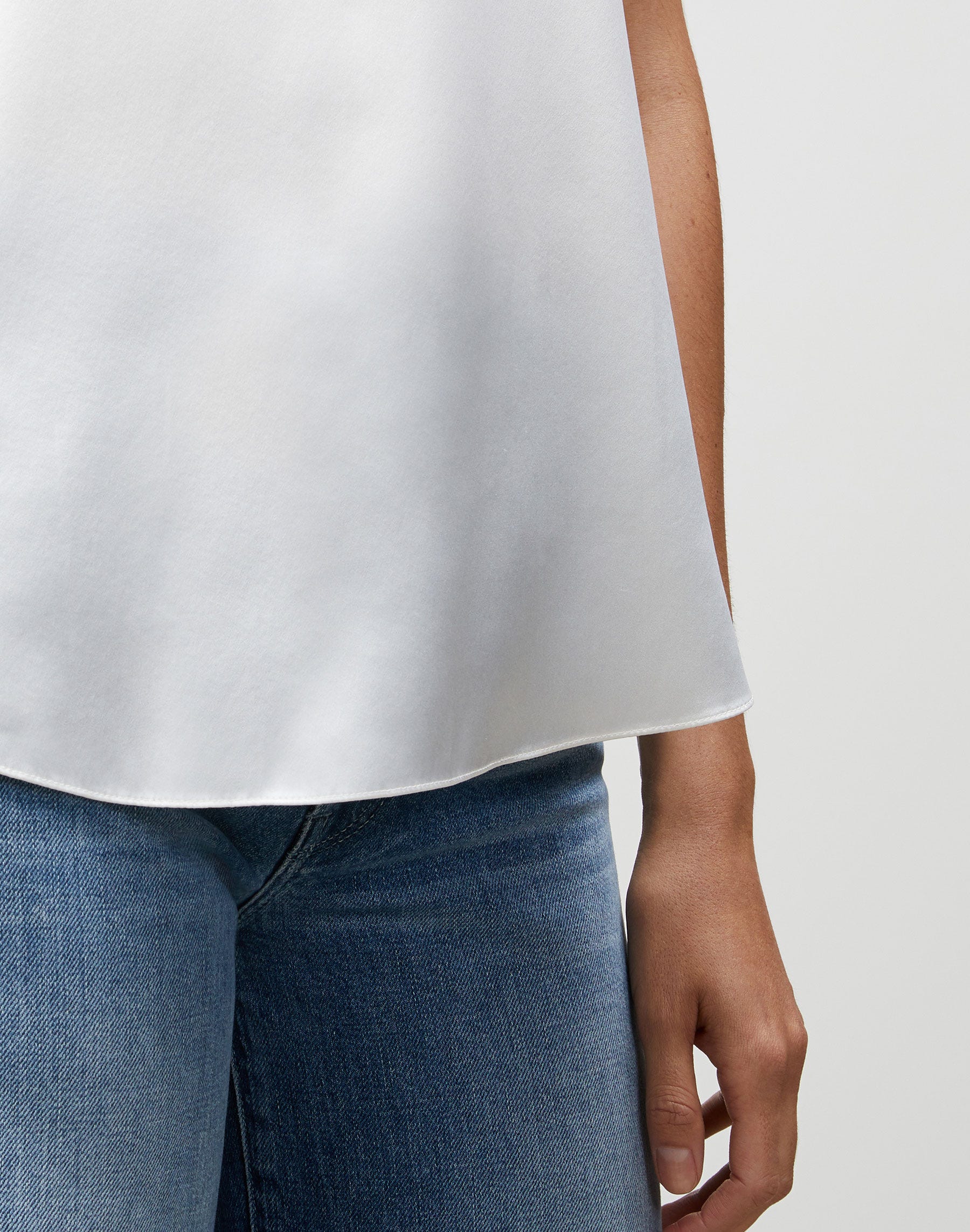 Silk Charmeuse Reversible Perla Blouse