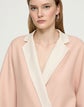 Two Tone Wool-Silk Double Face Reversible Coat
