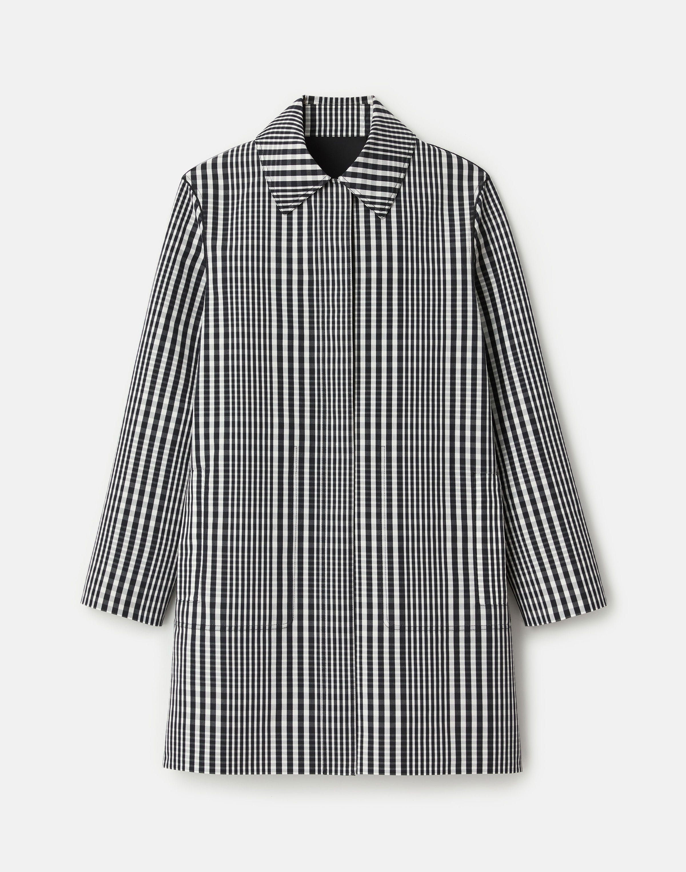 Grid Plaid Bonded Reversible Coat