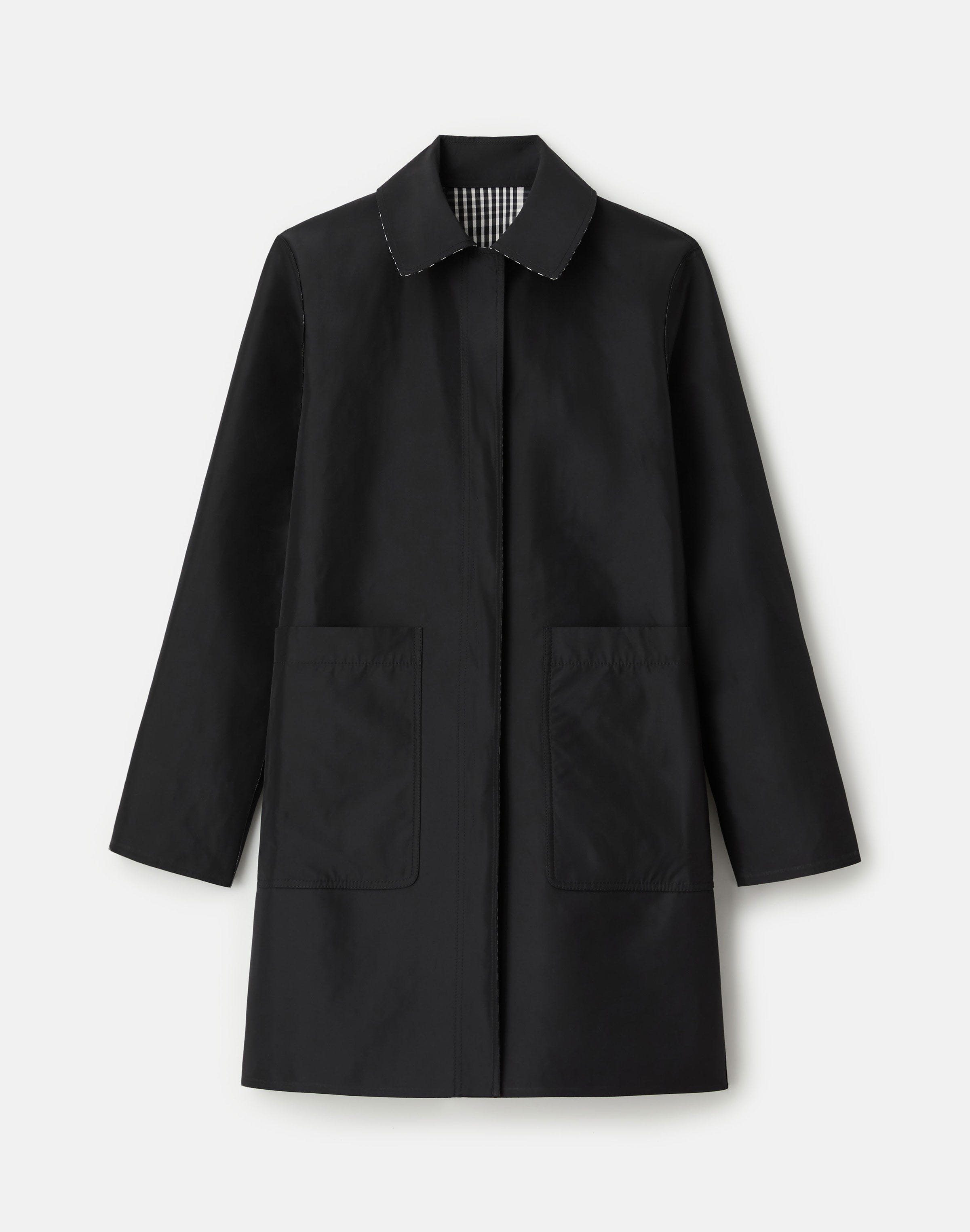 Grid Plaid Bonded Reversible Coat