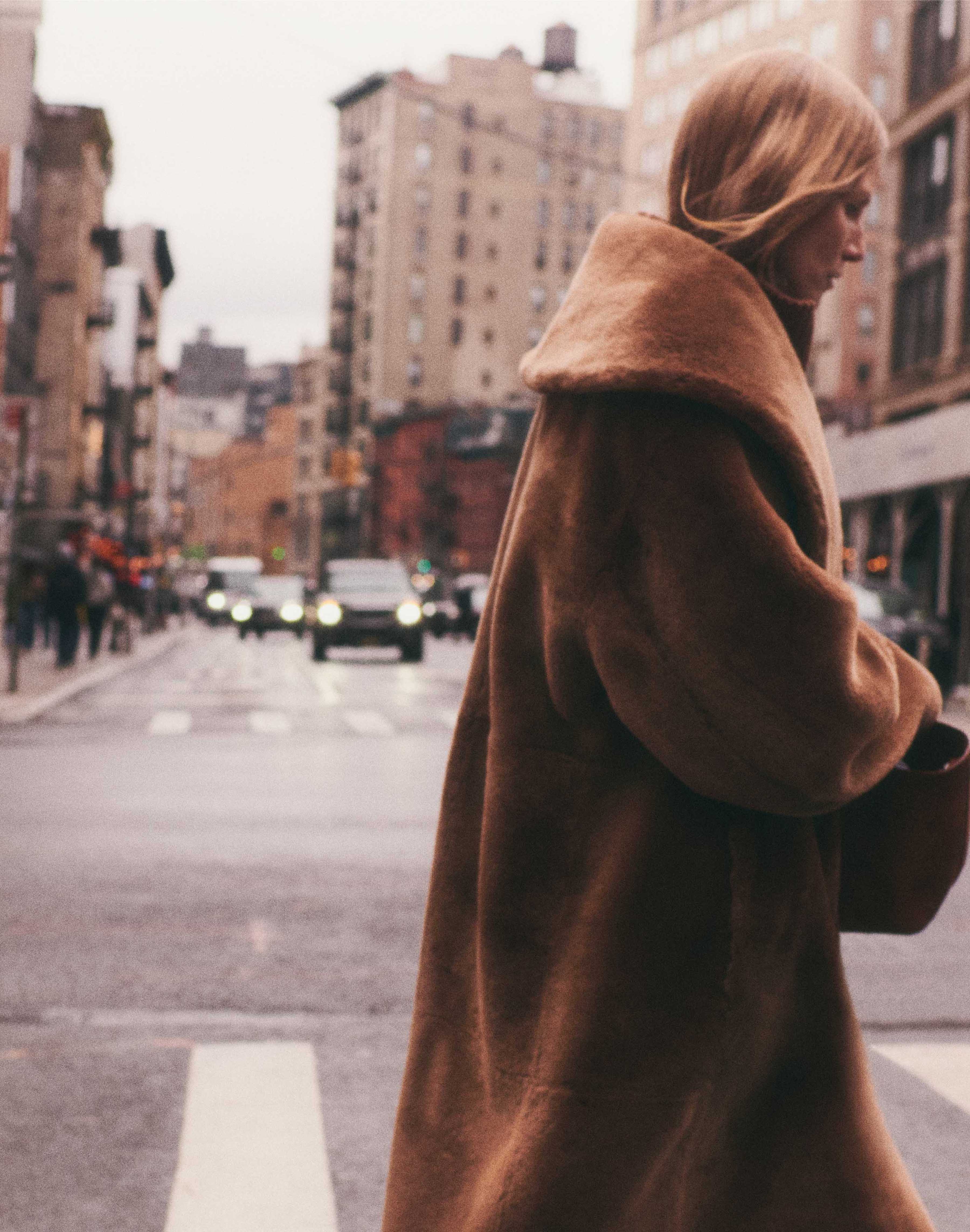 Shearling Oversized Coat and East West L Tote