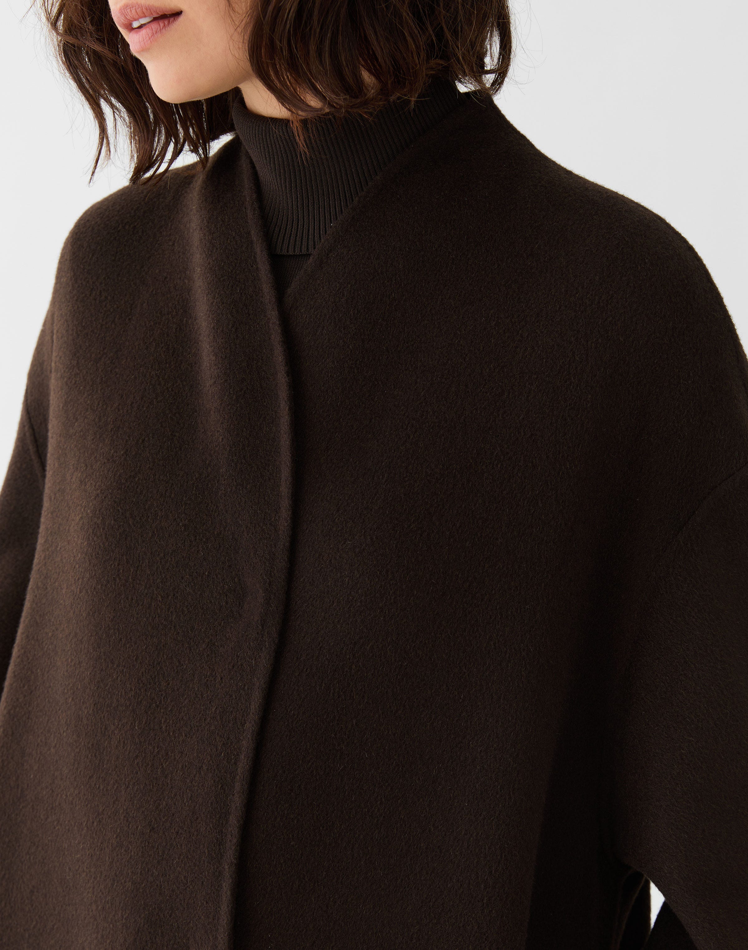 Cashmere Double Face Oversized Long Coat