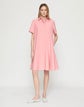 Slub Cotton Flounced Hem Shirtdress