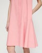 Slub Cotton Flounced Hem Shirtdress